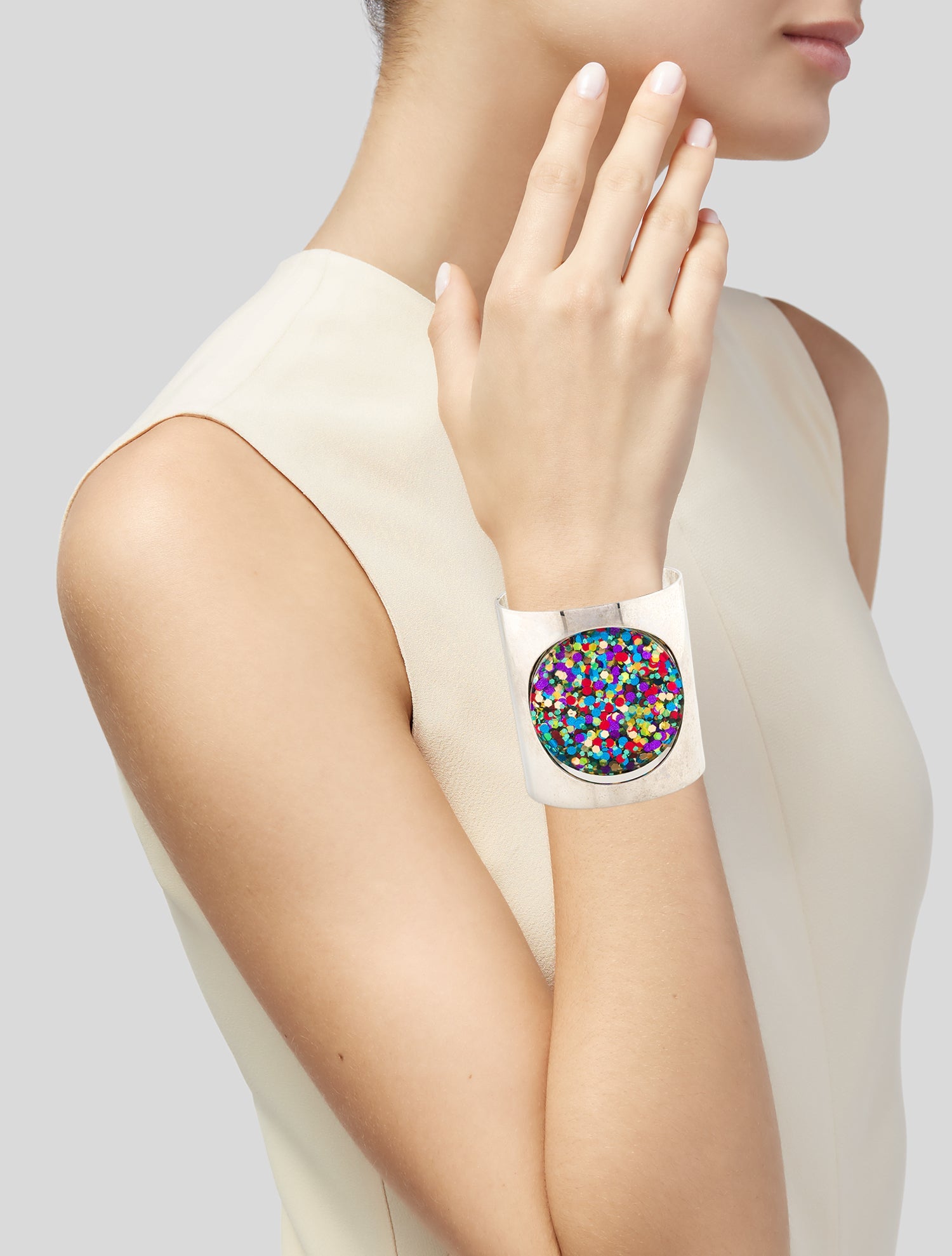 Celine Resin Cuff Bracelet