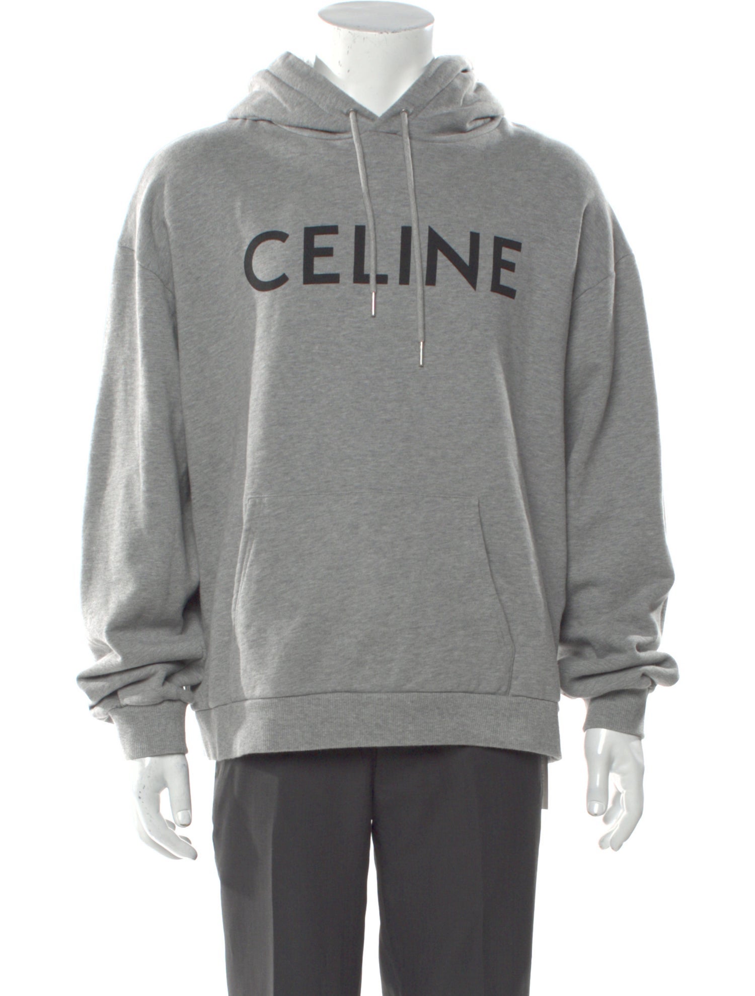 Celine Graphic Print V-Neck Hoodie