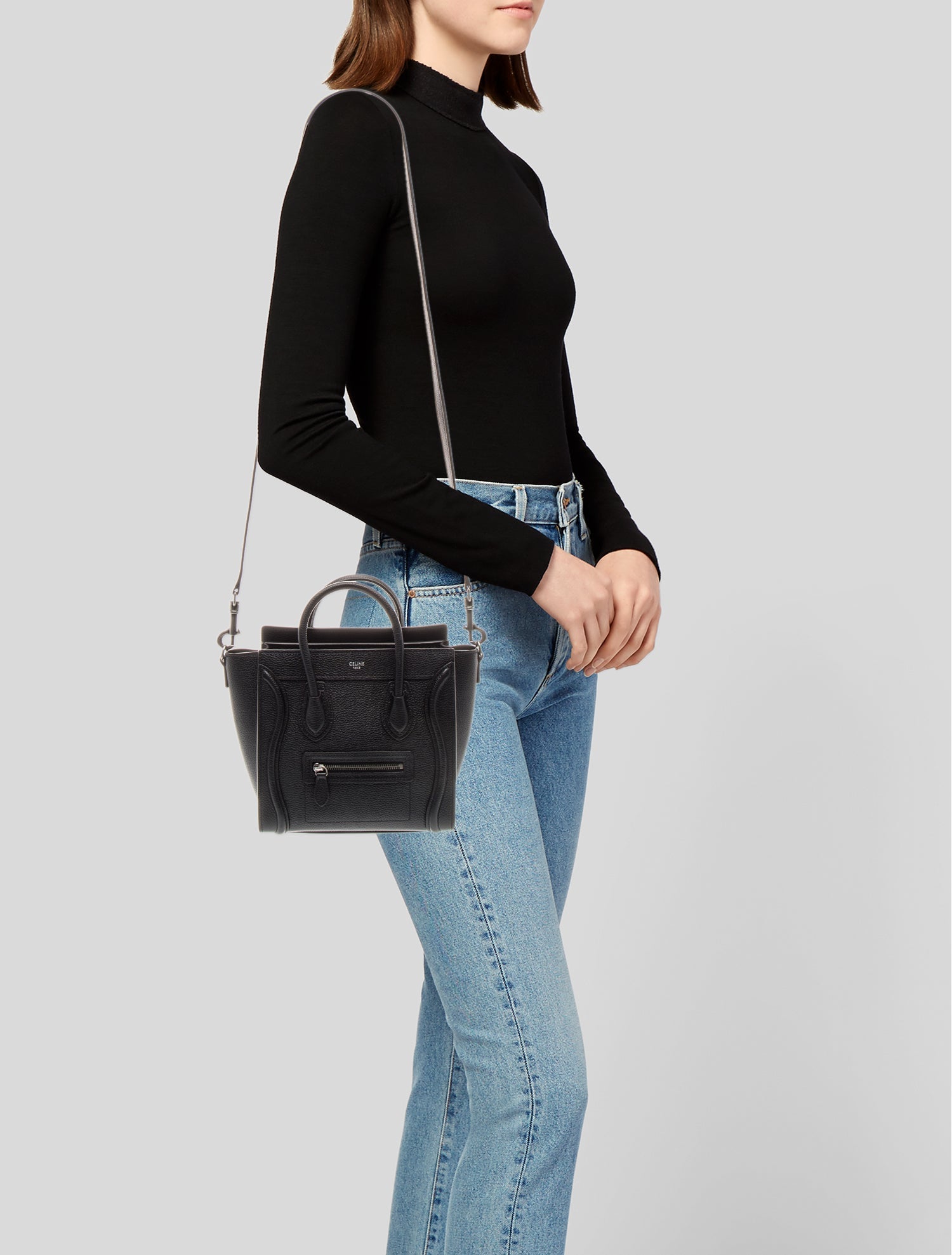 Celine Leather Luggage Nano