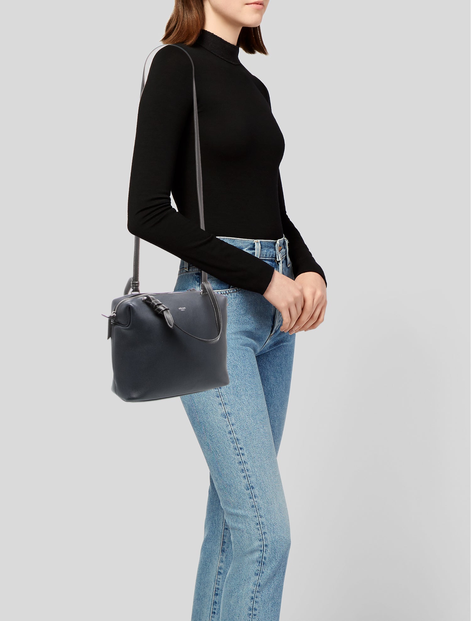 Celine Leather Top Handle Bag