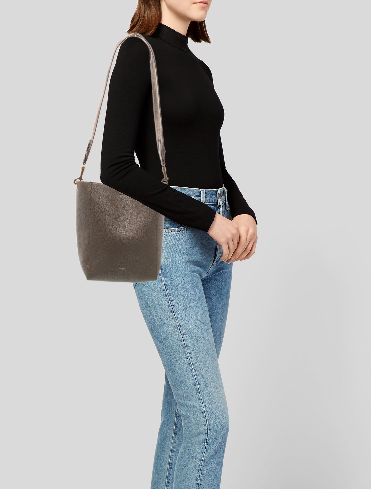 Celine Leather Sangle Small