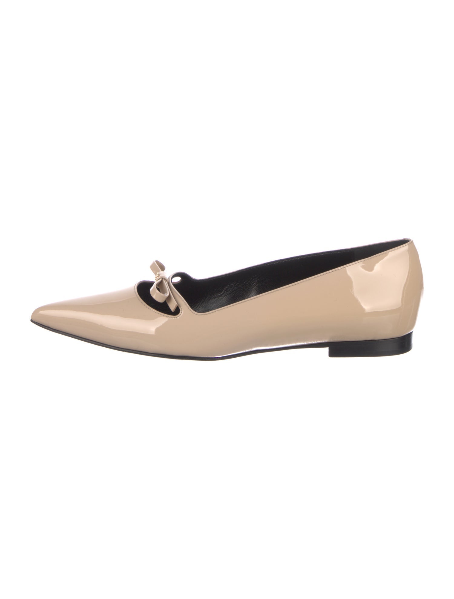 Celine Patent Leather Cutout Accent Mary Jane Flats