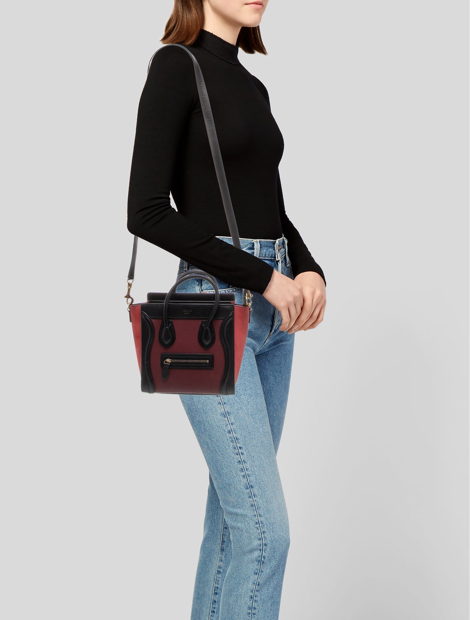 Celine Leather Luggage Nano