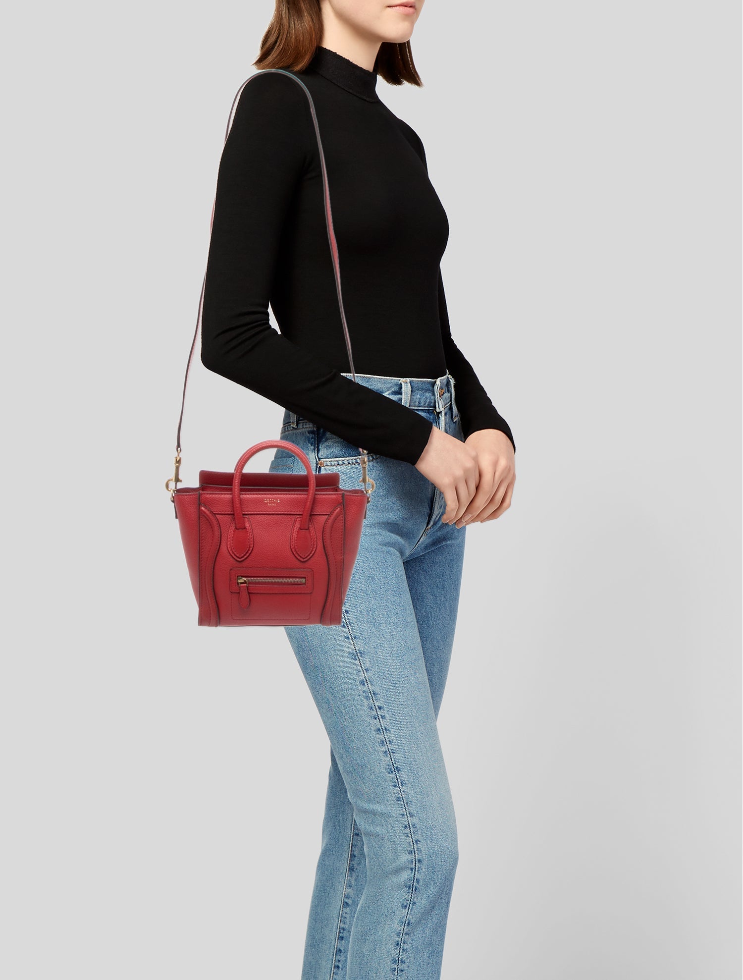 Celine Leather Luggage Nano