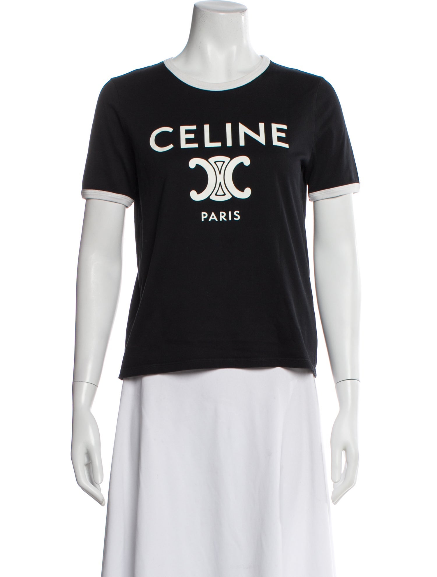 Celine Graphic Print Crew Neck Graphic Print T-Shirt
