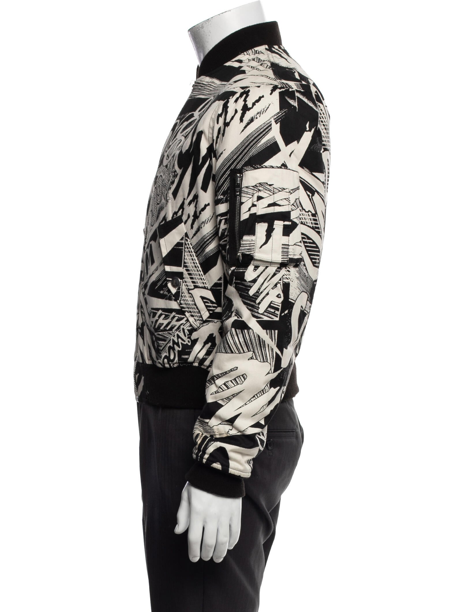 Celine x Christian Marclay Graphic Bomber Graphic Print Bomber Jacket