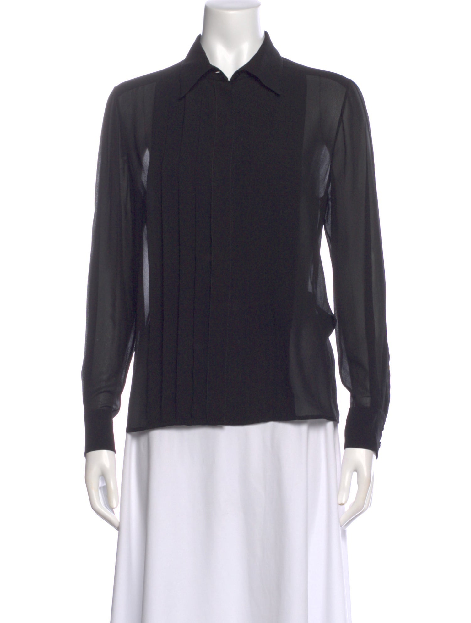 Celine Silk Long Sleeve Blouse