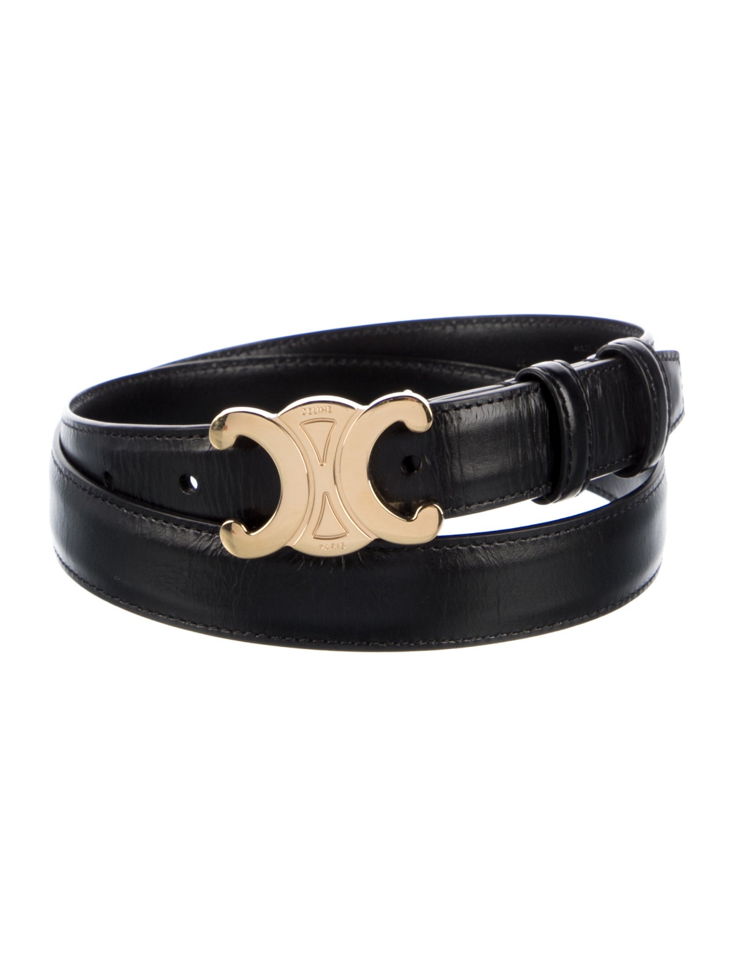 Celine Skinny Leather Belt