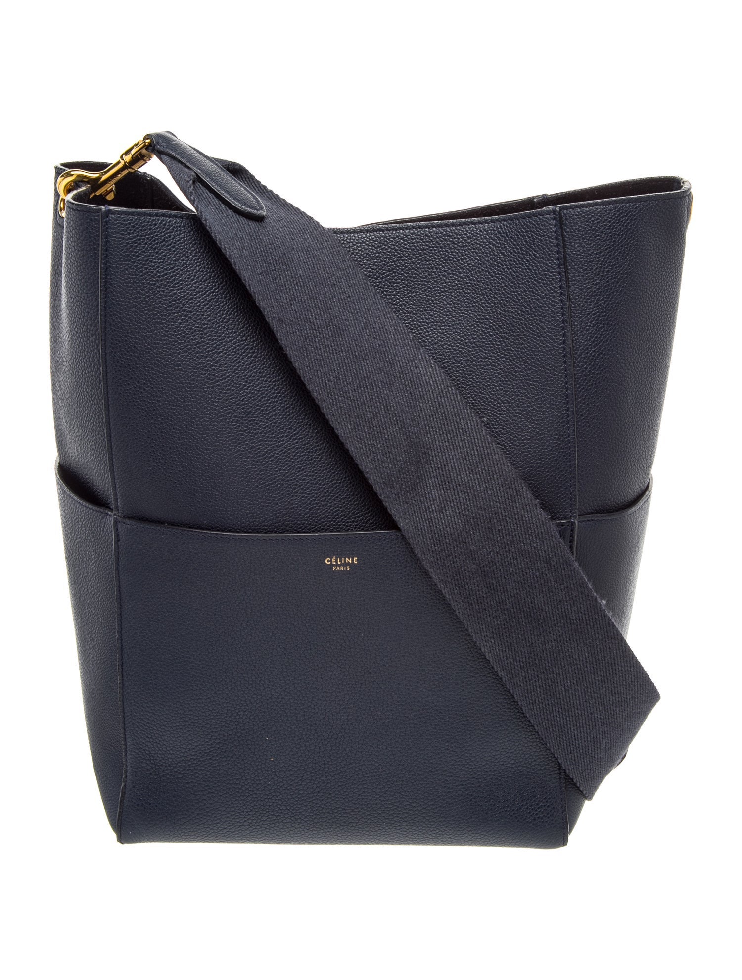 Celine Leather Seau Sangle