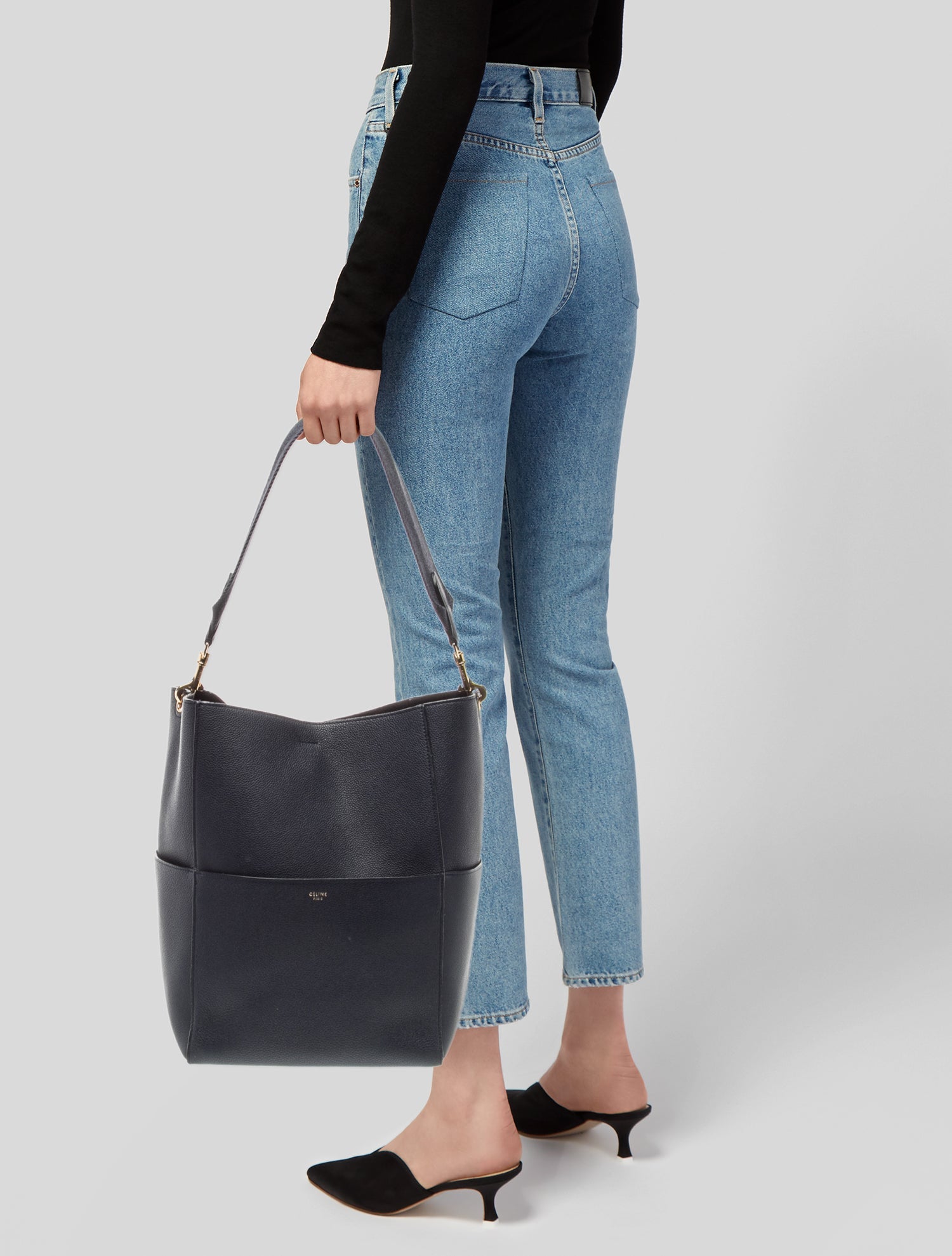 Celine Leather Seau Sangle