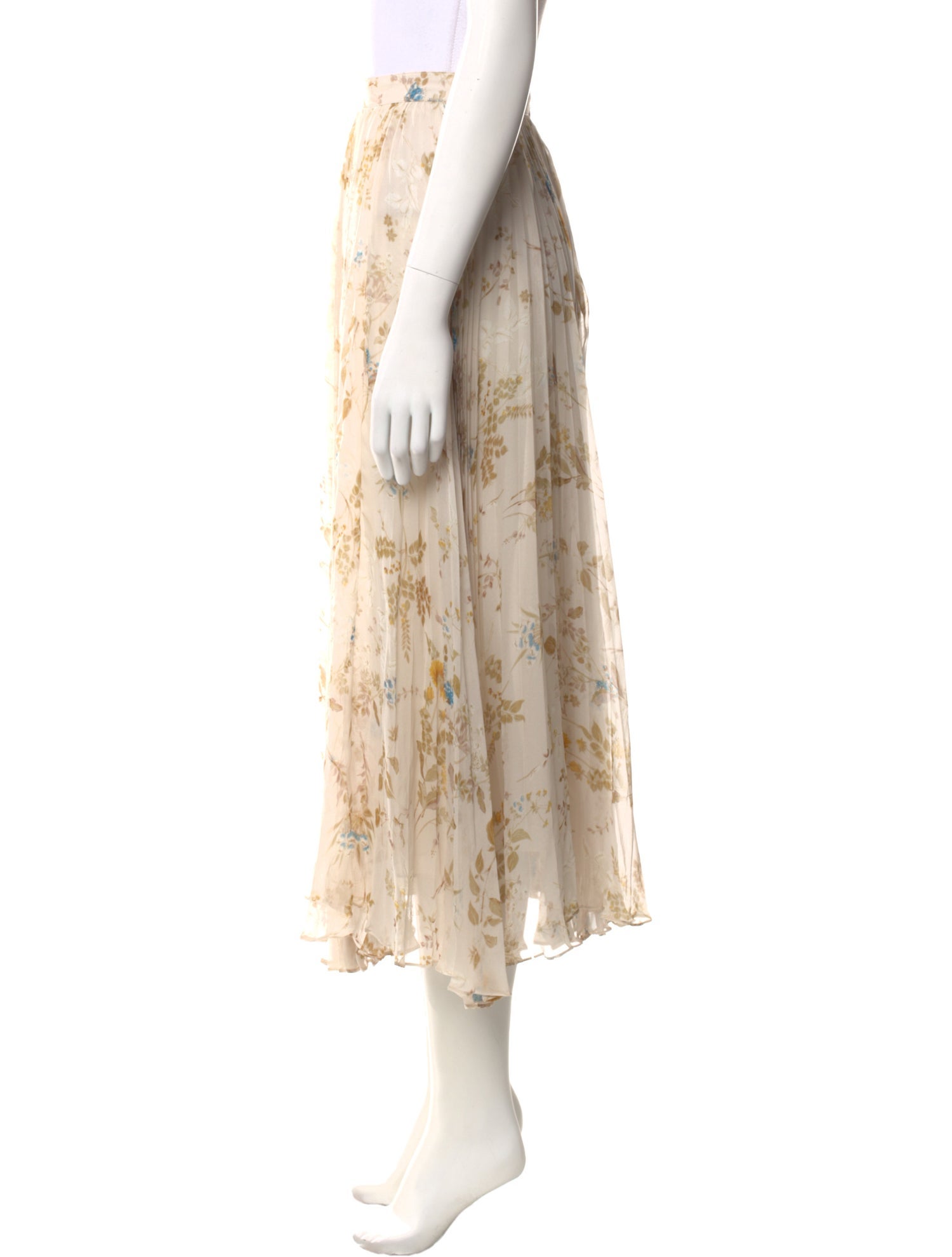 Celine Silk Midi Length Skirt