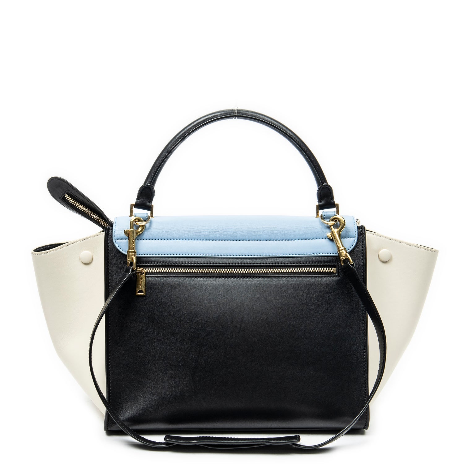 Celine Leather Medium Tricolor Trapeze
