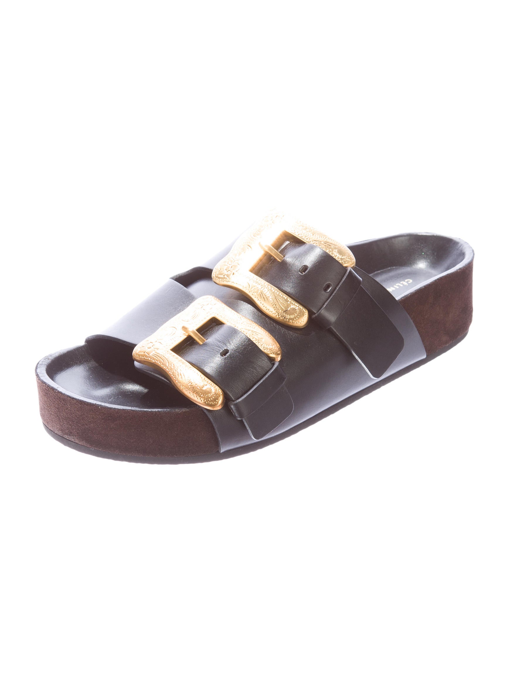Céline Cowboy Slide Sandals - Shoes - CEL39118 | The RealReal