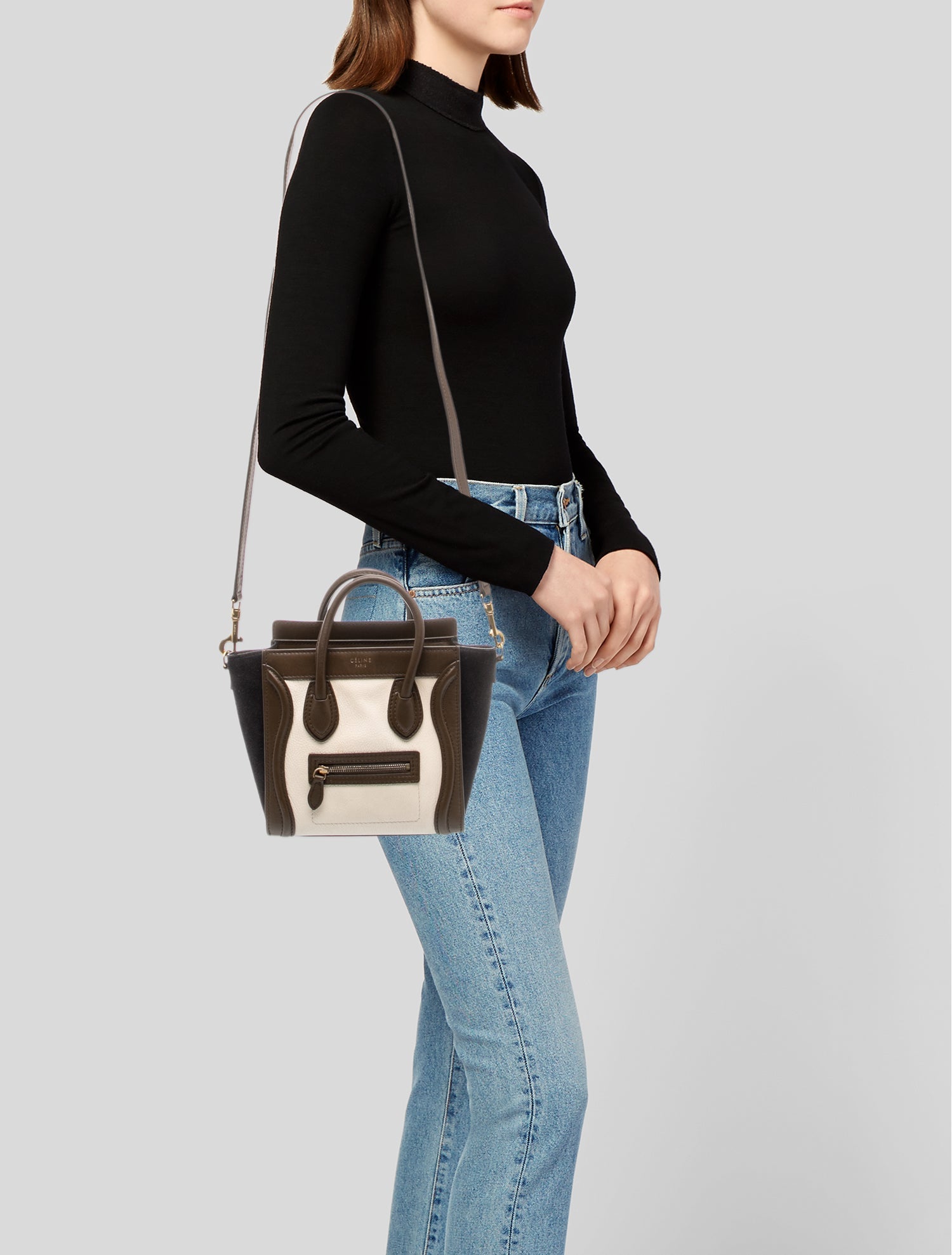 Celine Leather Luggage Nano