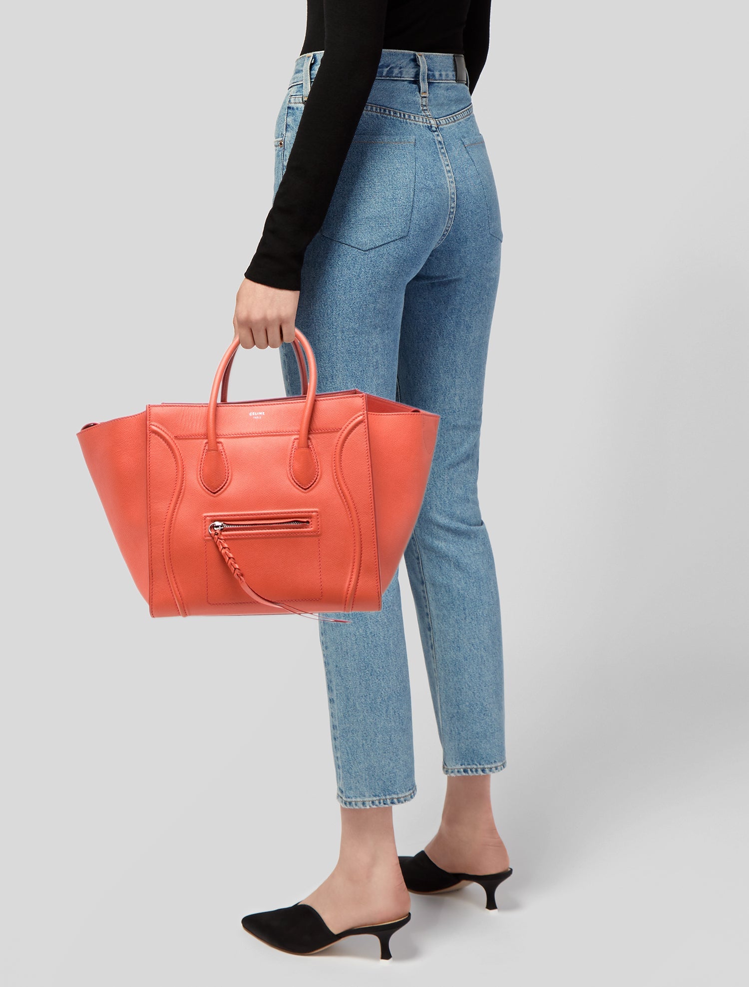 Celine Leather Luggage Phantom Medium