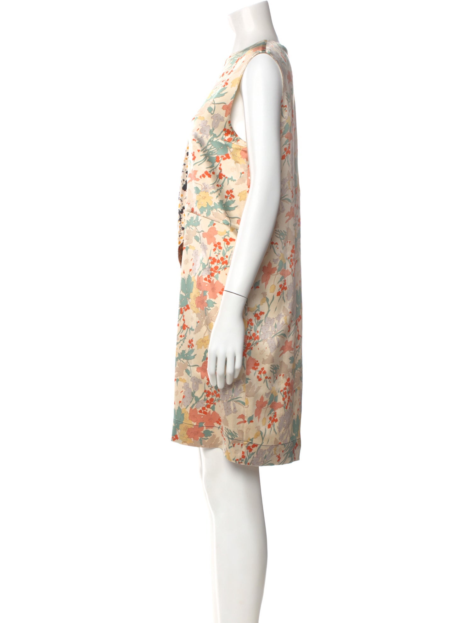 Celine Silk Knee-Length Dress