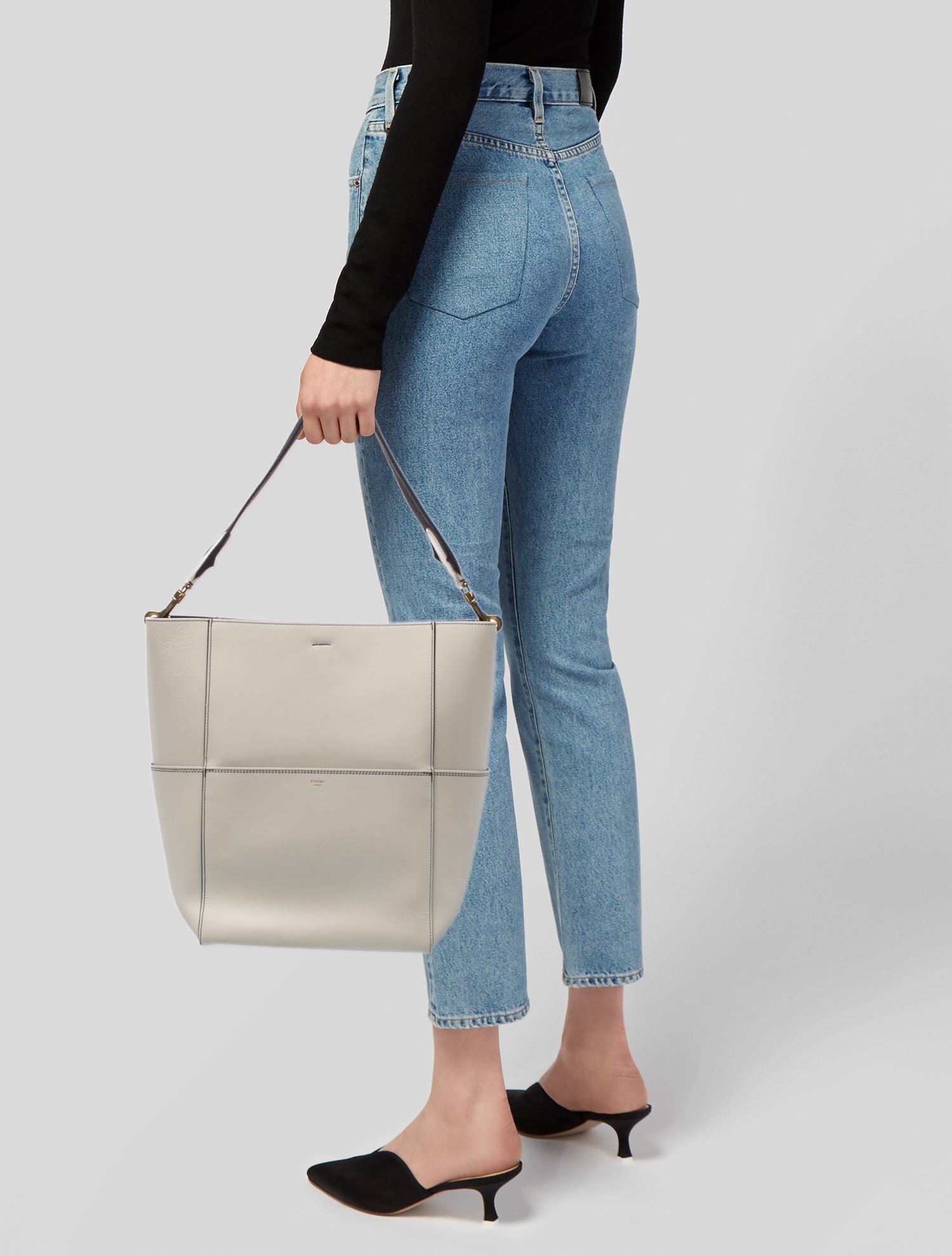 Celine Leather Seau Sangle Medium