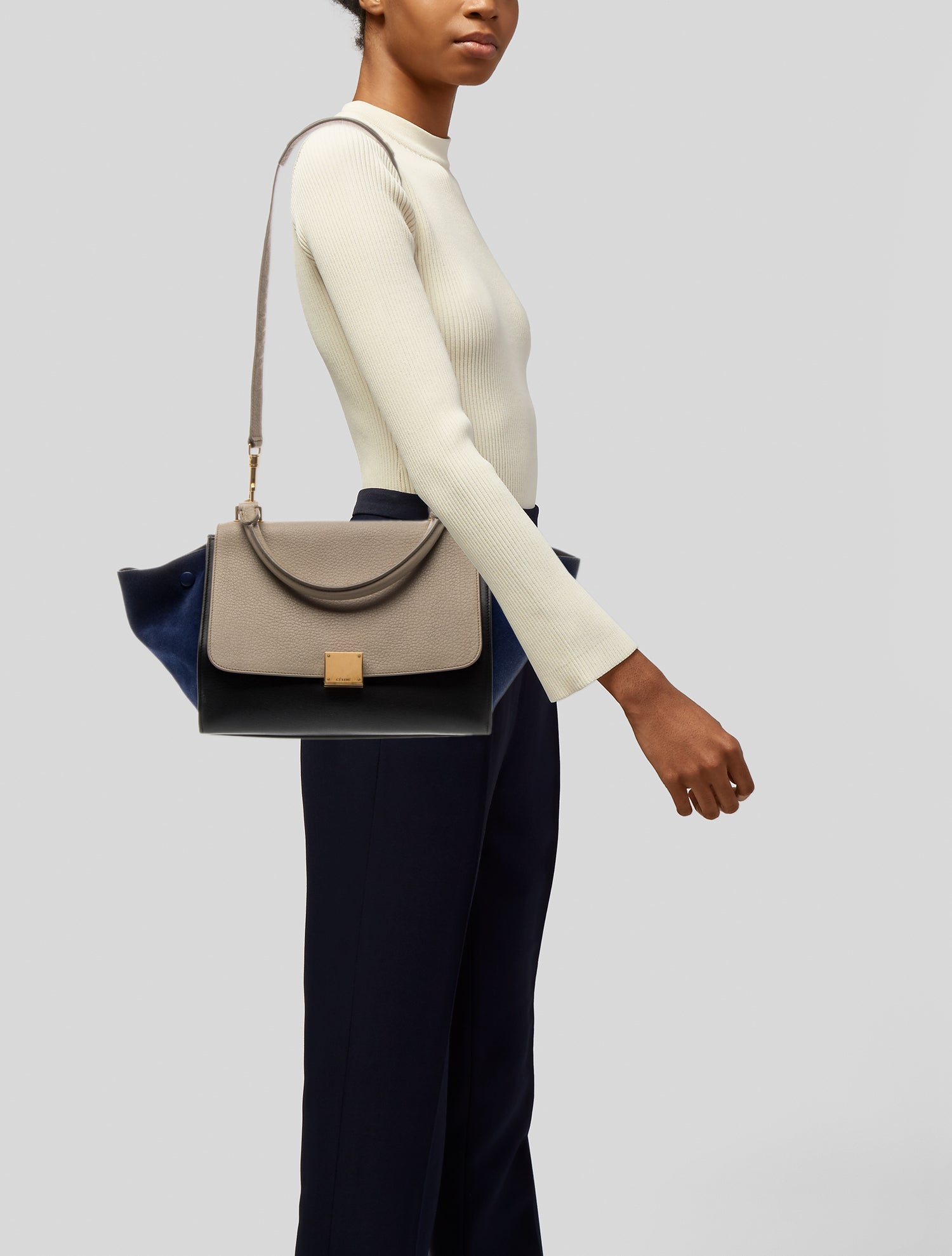 Celine Leather Trapeze Small