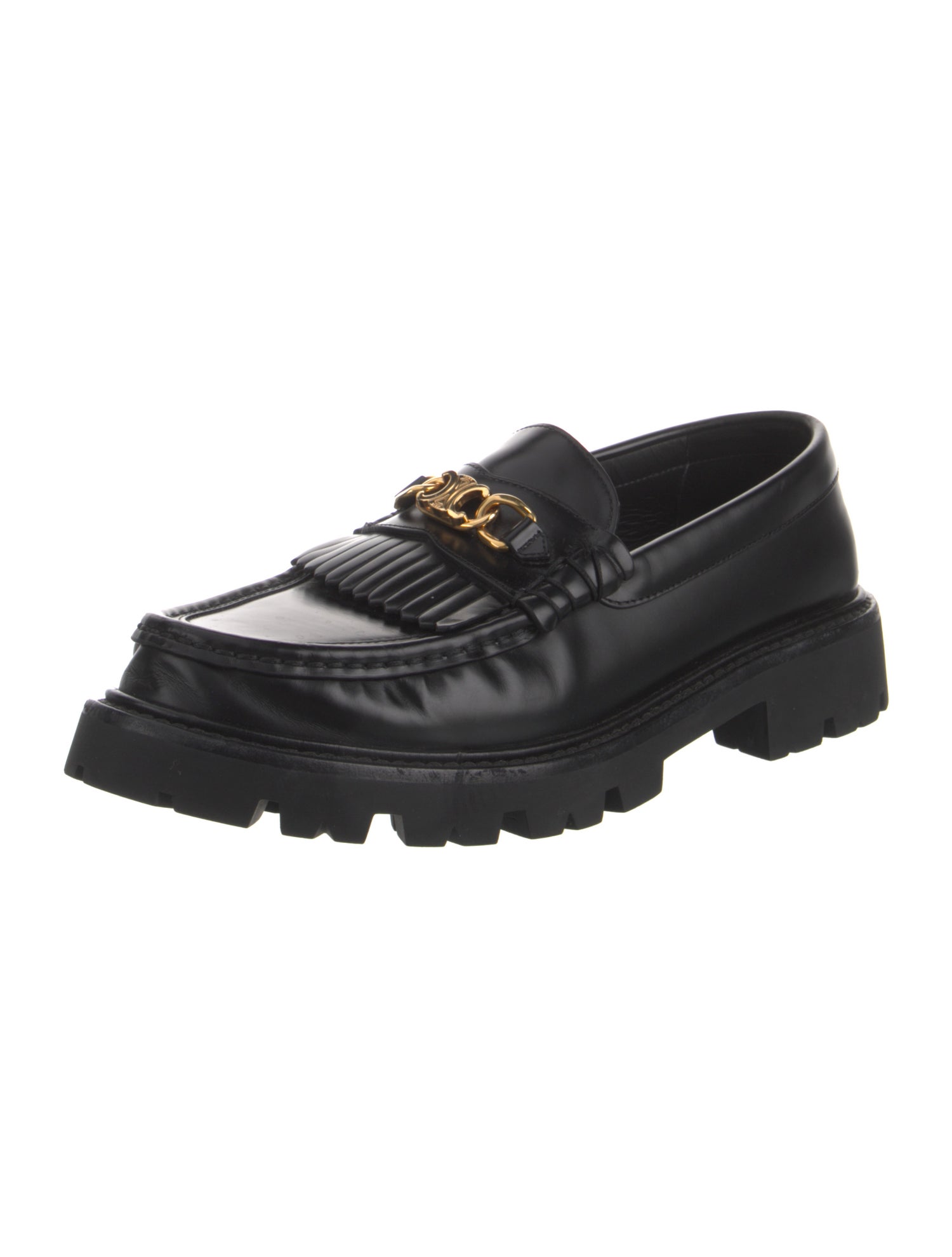 Celine Triomphe Leather Loafers