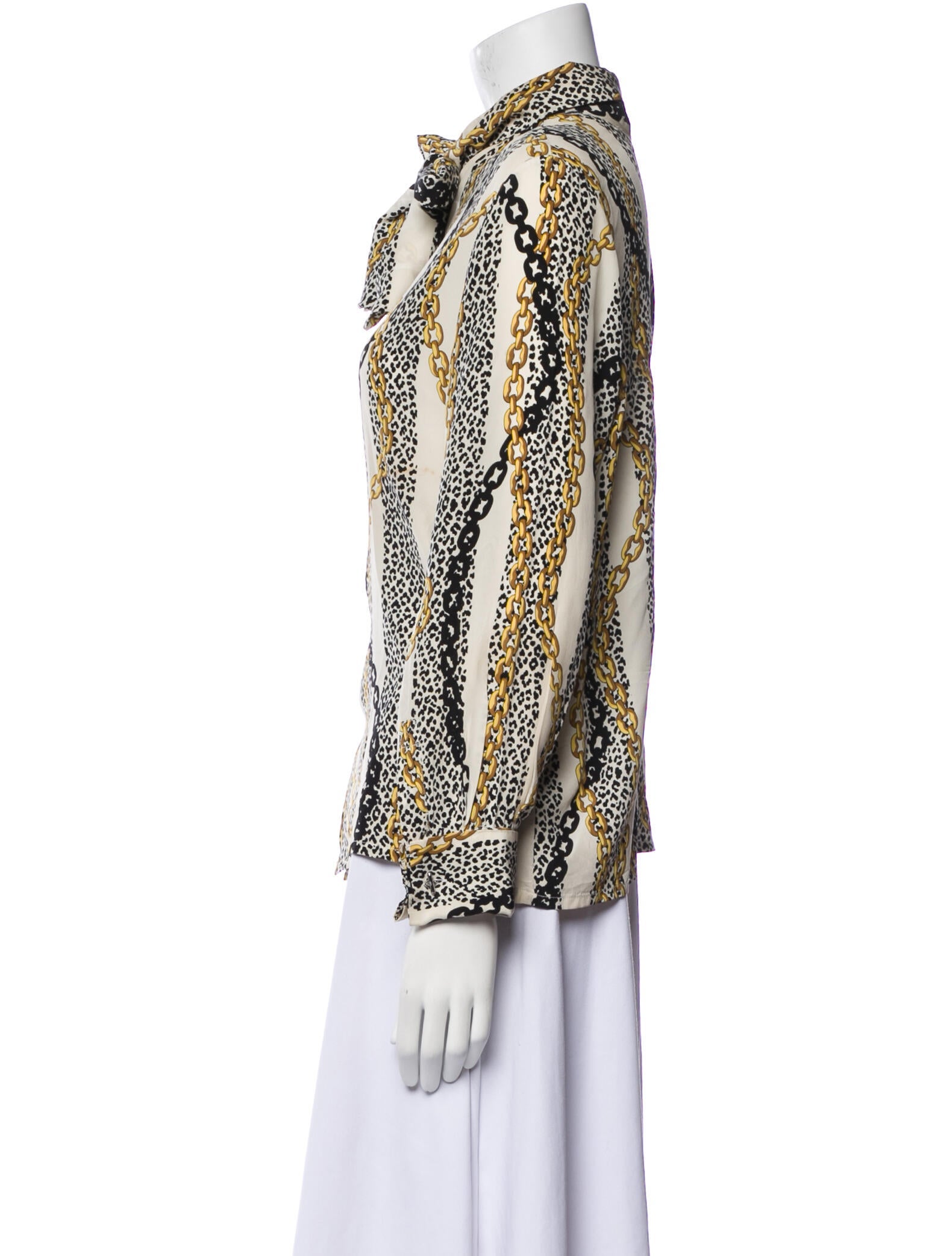 Celine Vintage 1980's Button-Up Top