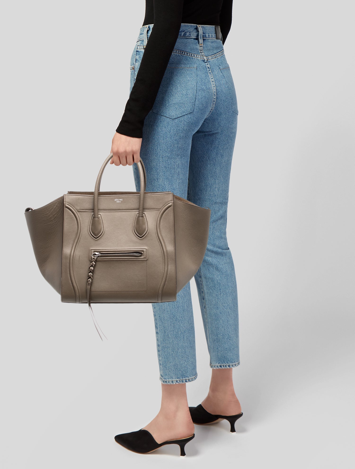 Celine Leather Luggage Phantom Medium