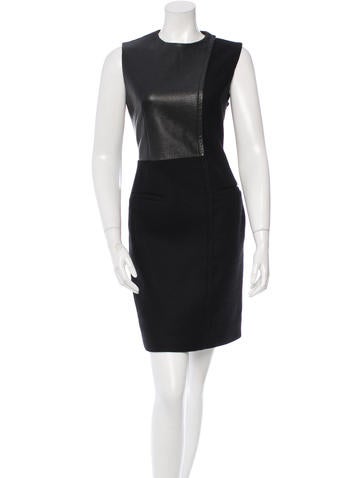 Céline Wool Lace-Paneled Dress