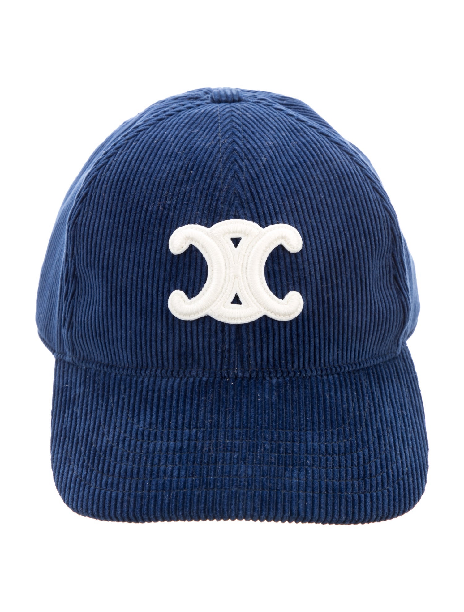 Celine Corduroy Triomphe Baseball Cap