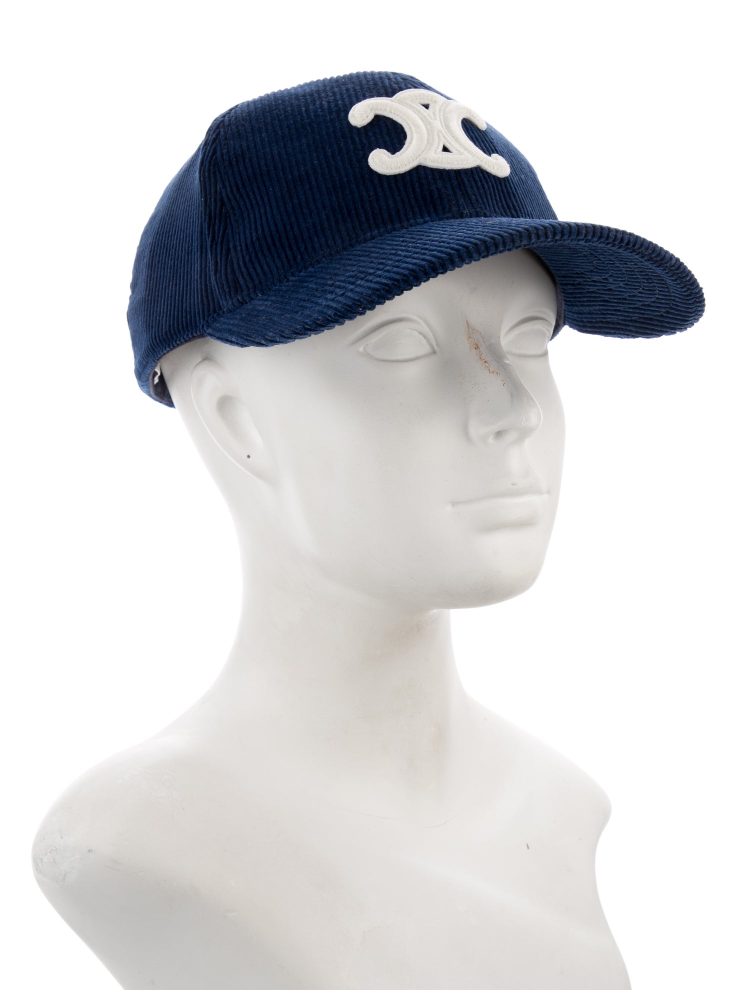 Celine Corduroy Triomphe Baseball Cap