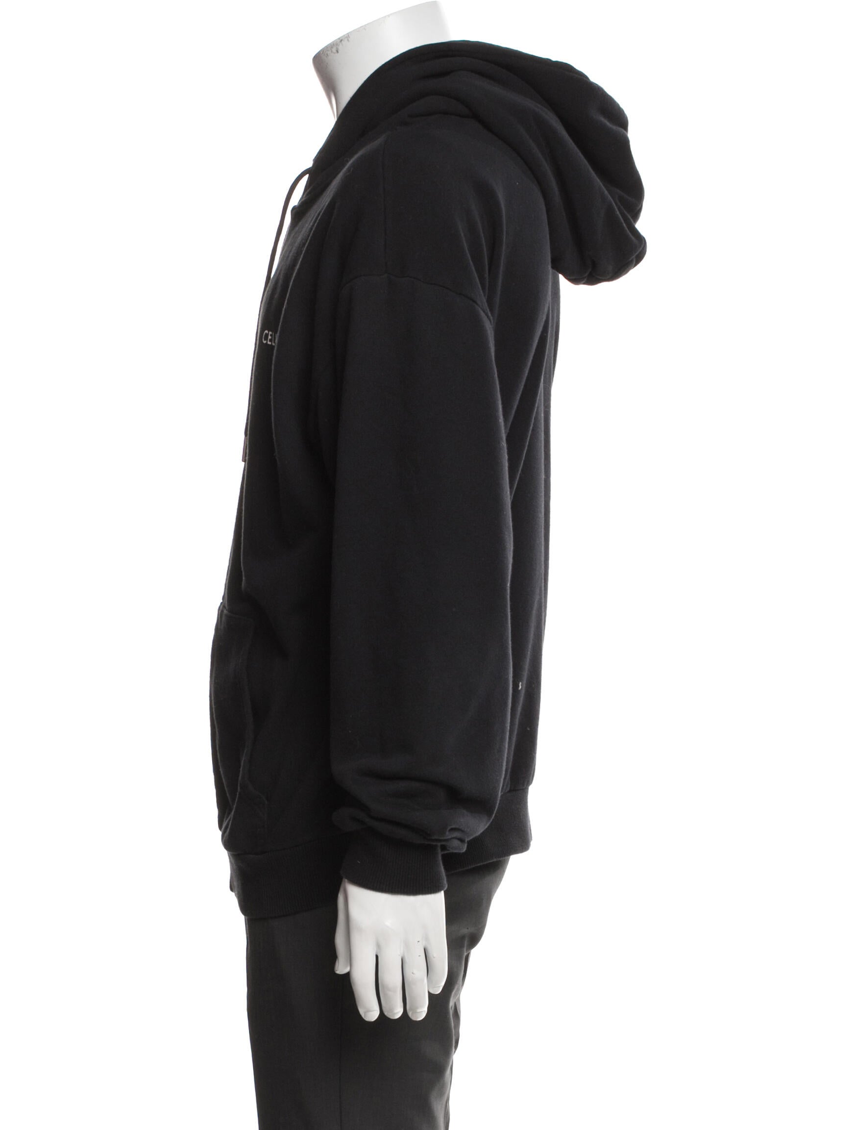 Celine Graphic Print V-Neck Hoodie