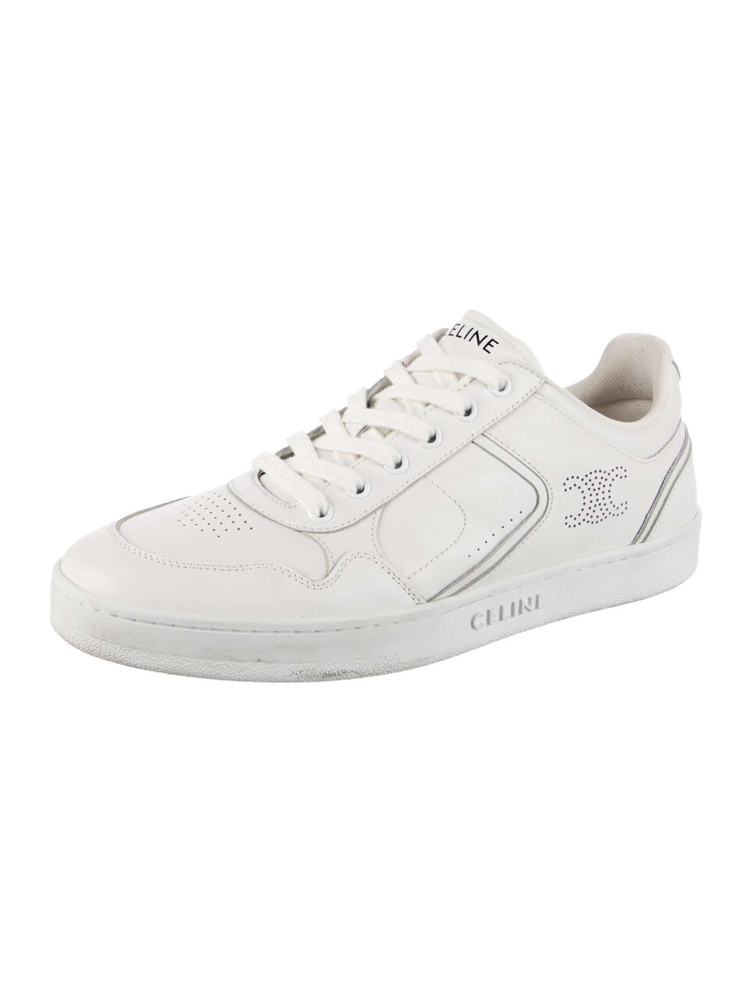 Celine Triomphe Leather Sneakers