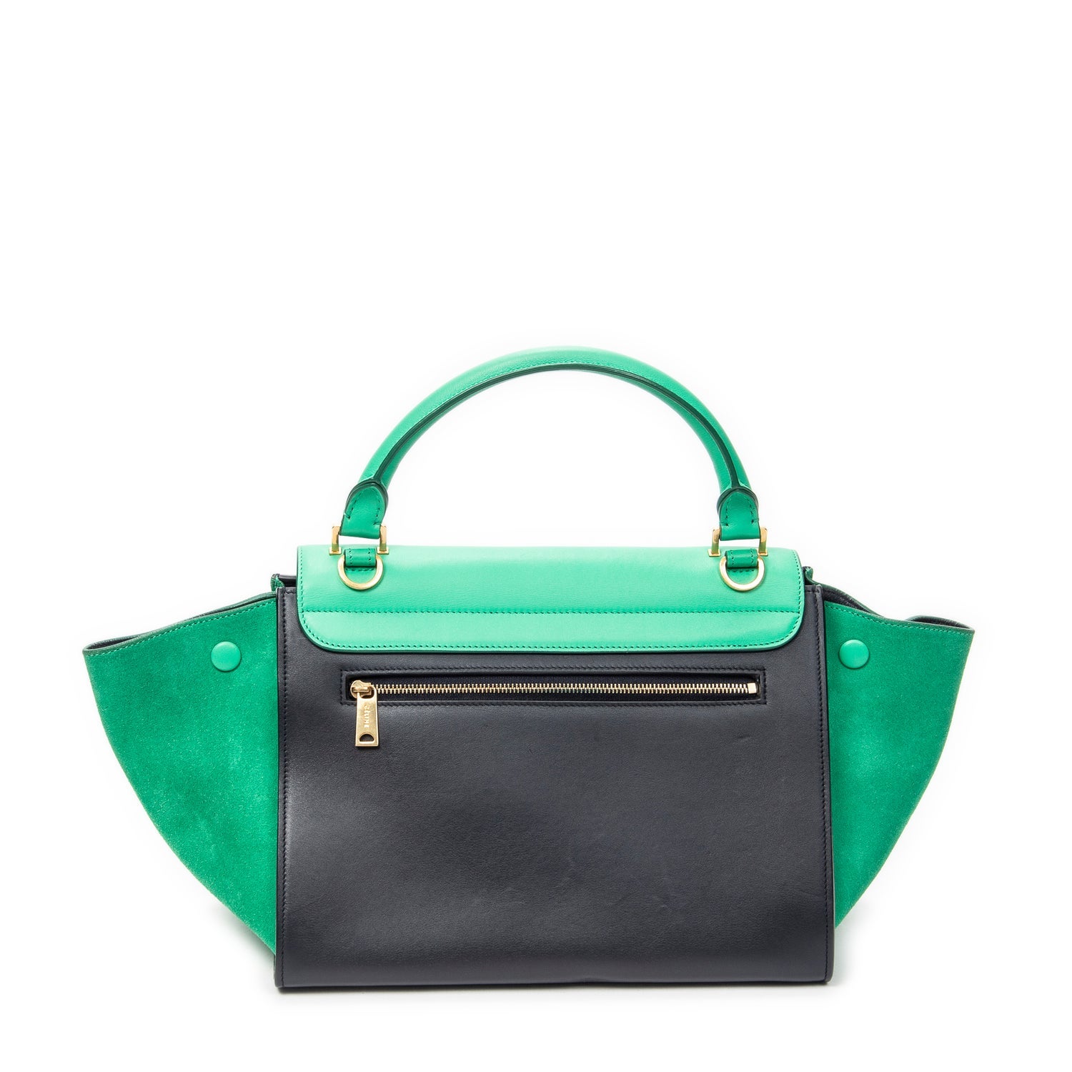 Celine Leather Small Bicolor Trapeze