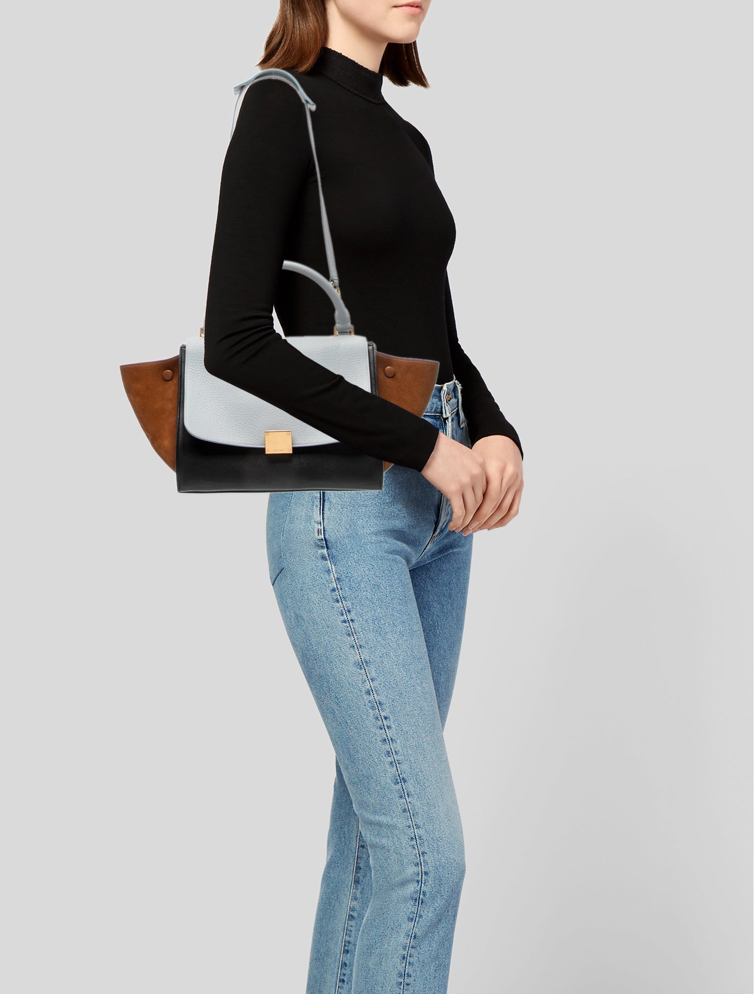 Celine Leather Trapeze Mini