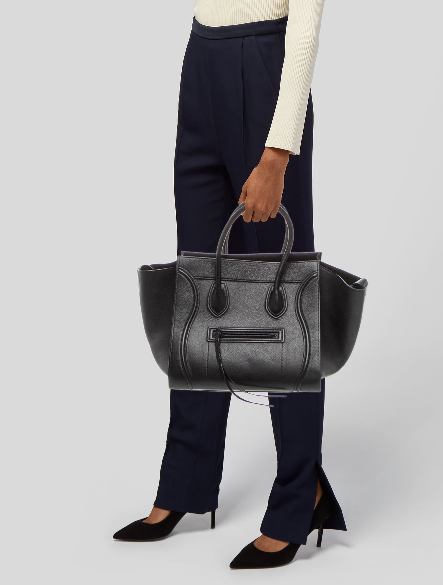 Celine Leather Luggage Phantom Medium