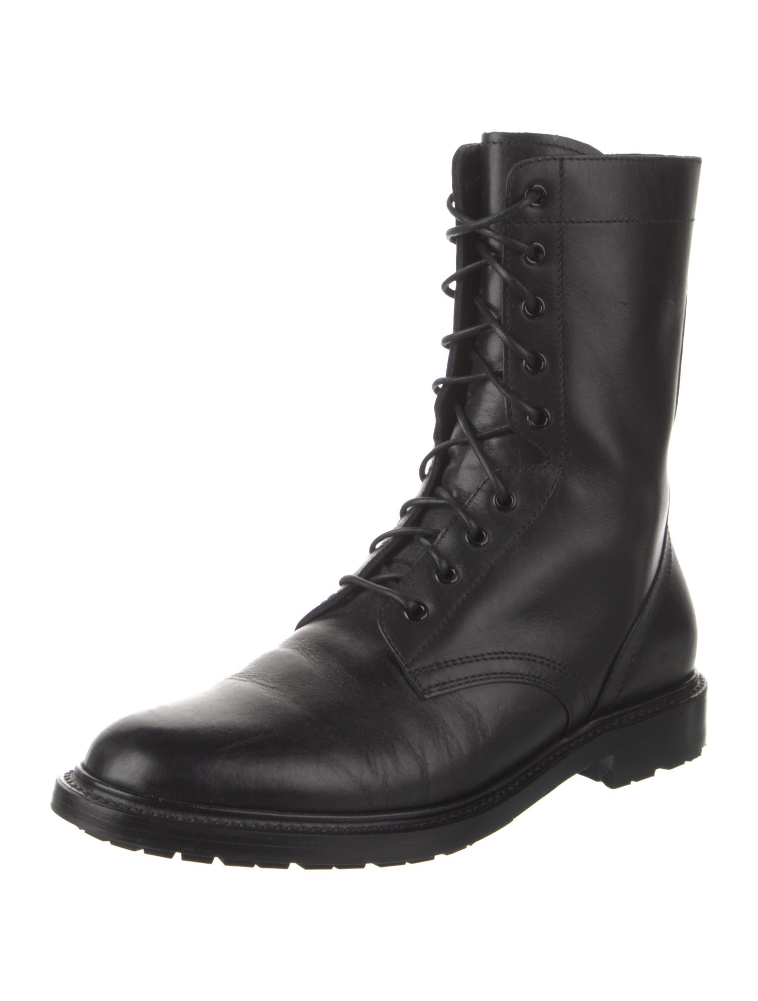 Celine Leather Combat Boots