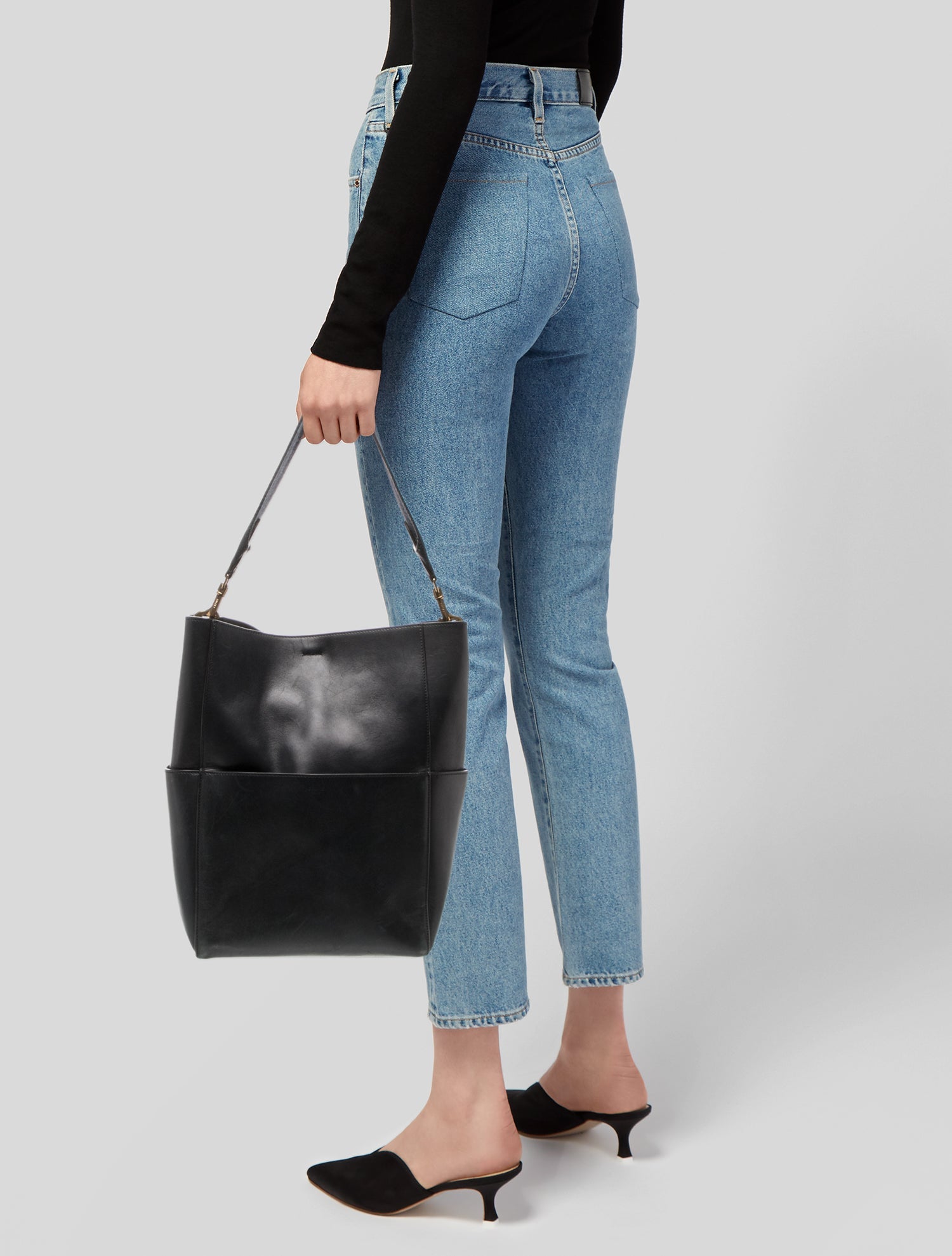 Celine Leather Seau Sangle Medium