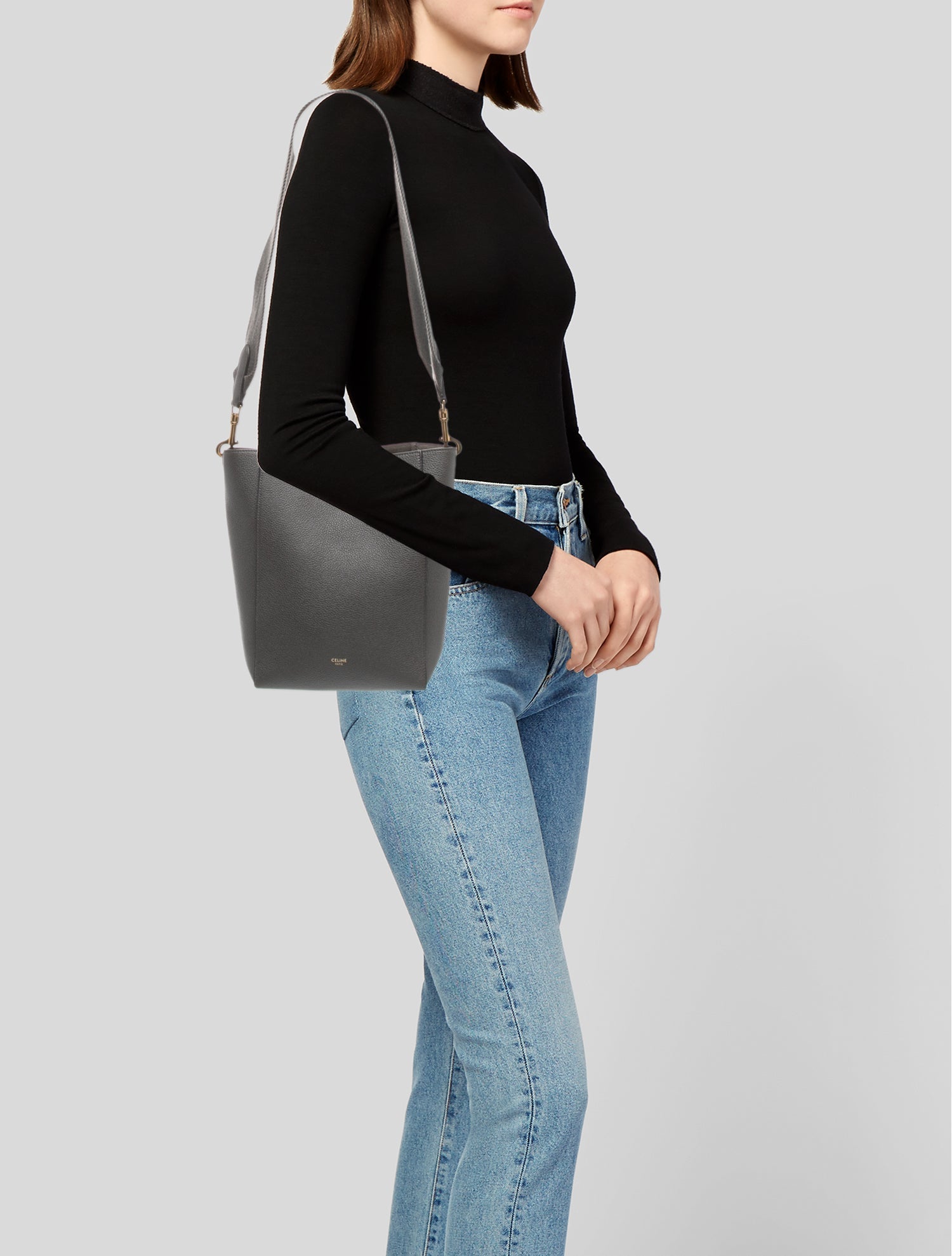 Celine Leather Seau Sangle Small