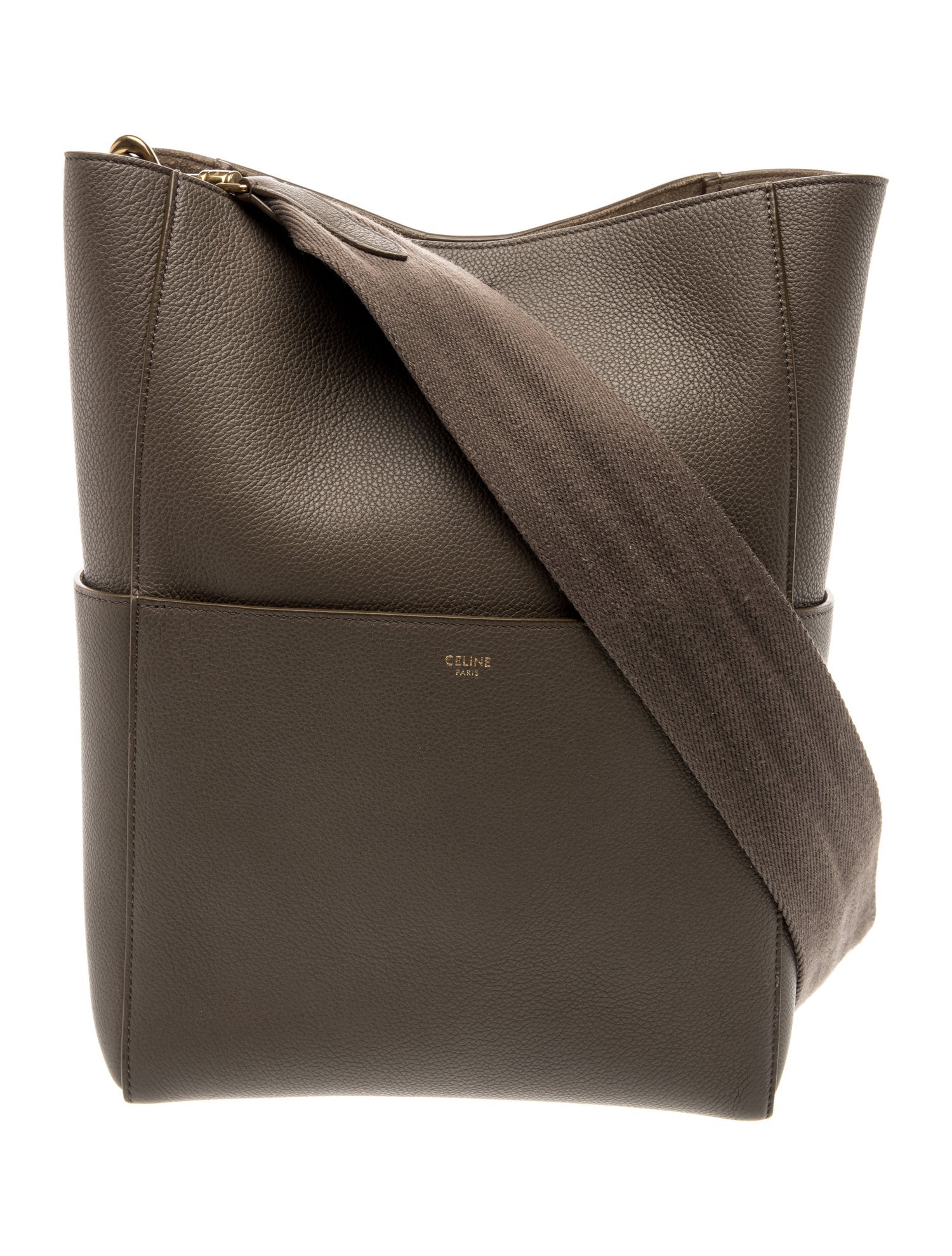Celine Leather Seau Sangle Medium