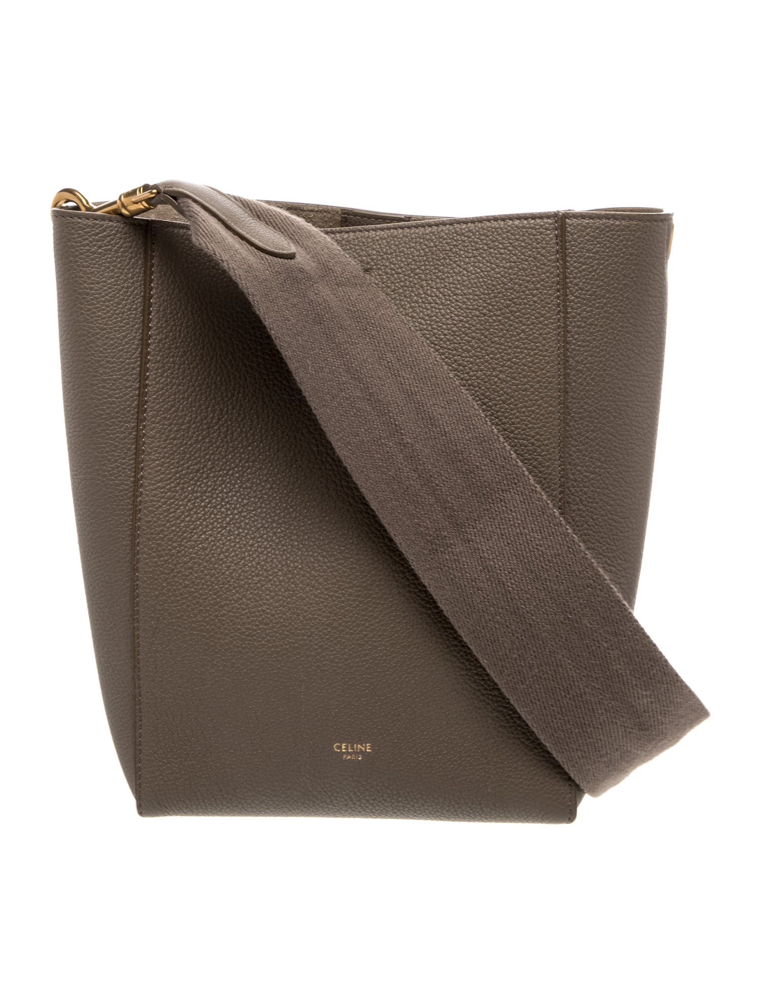 Celine Leather Seau Sangle Small