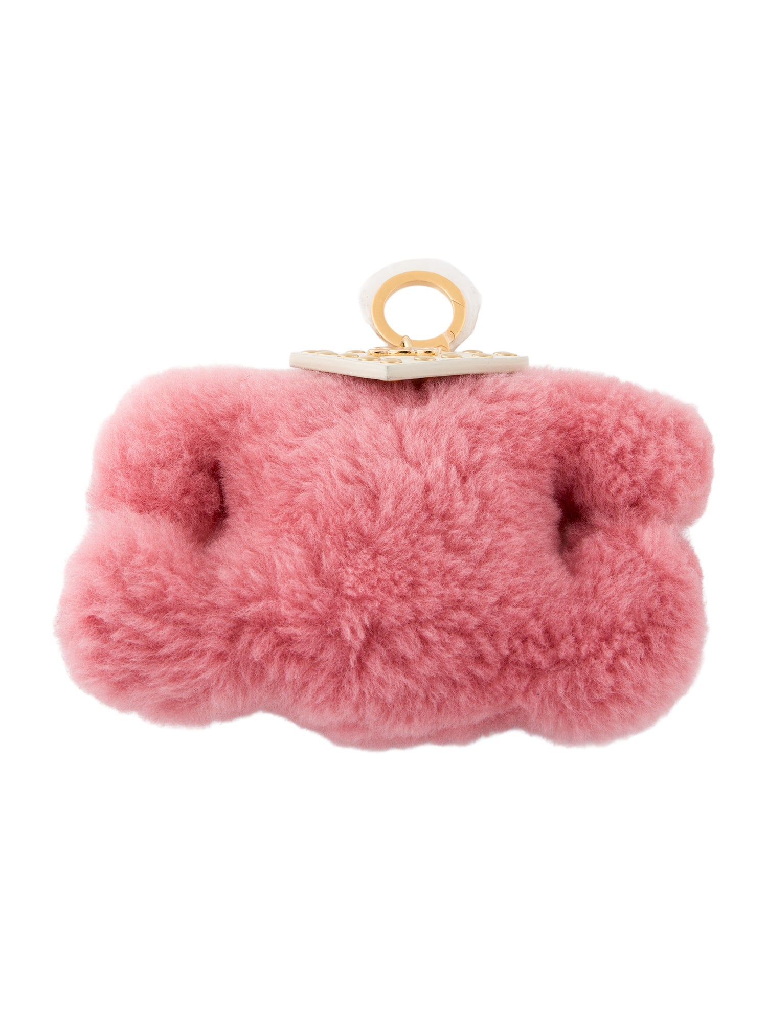 Celine Triomphe Faux Shearling Bag Charm
