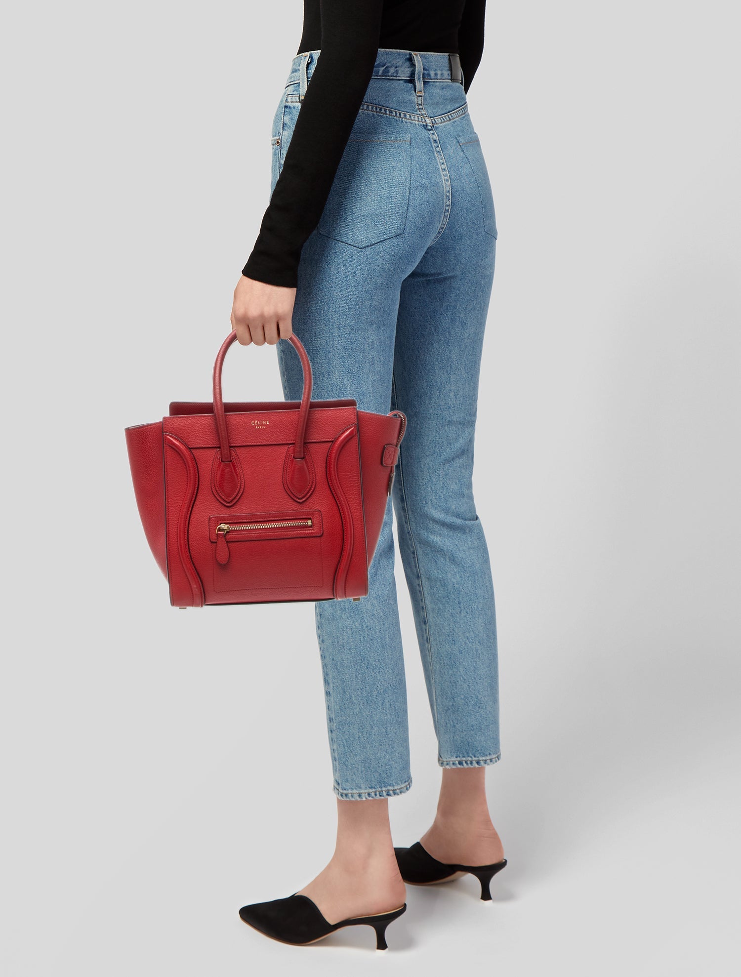Celine Leather Luggage Micro