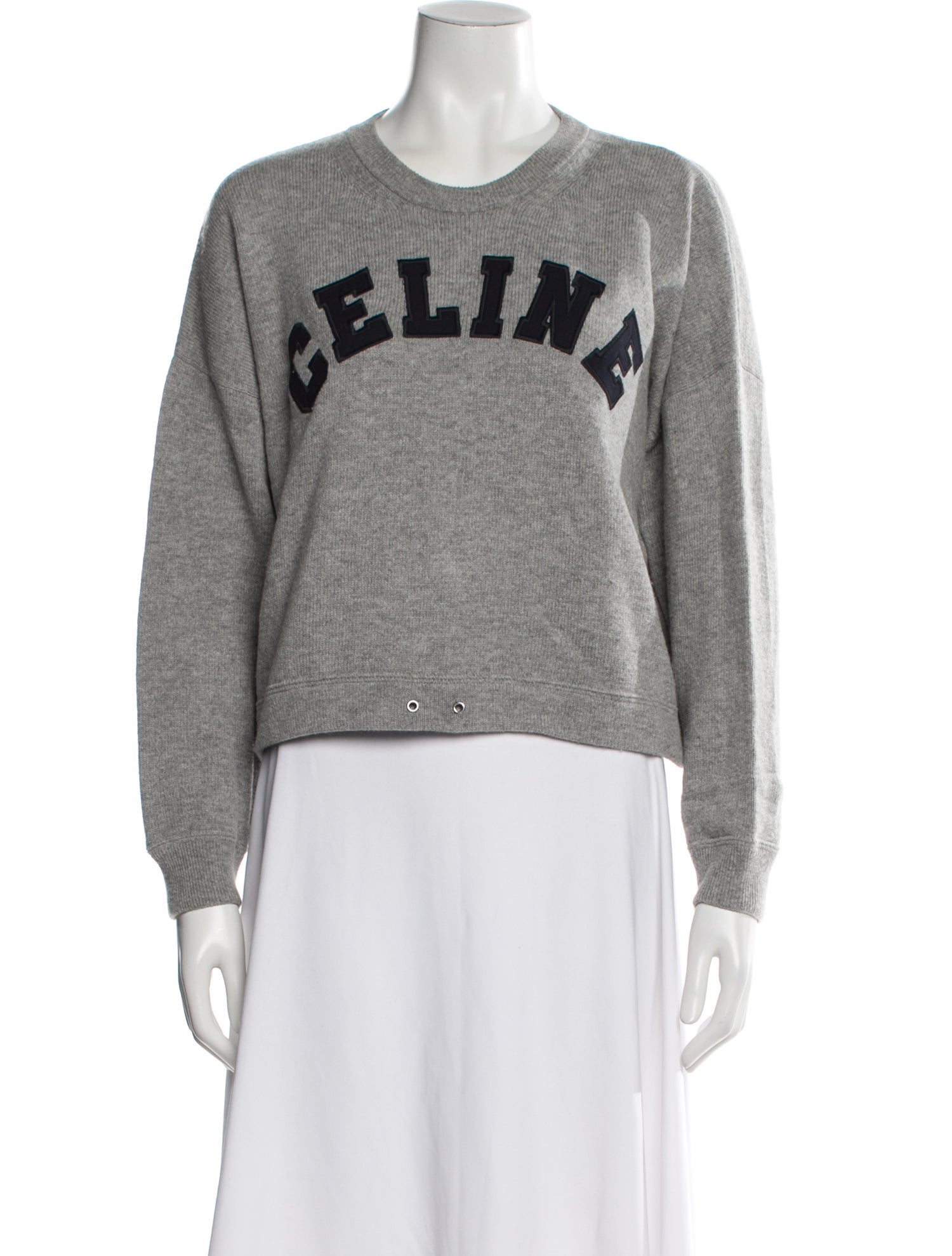 Celine Wool Graphic Print Sweater