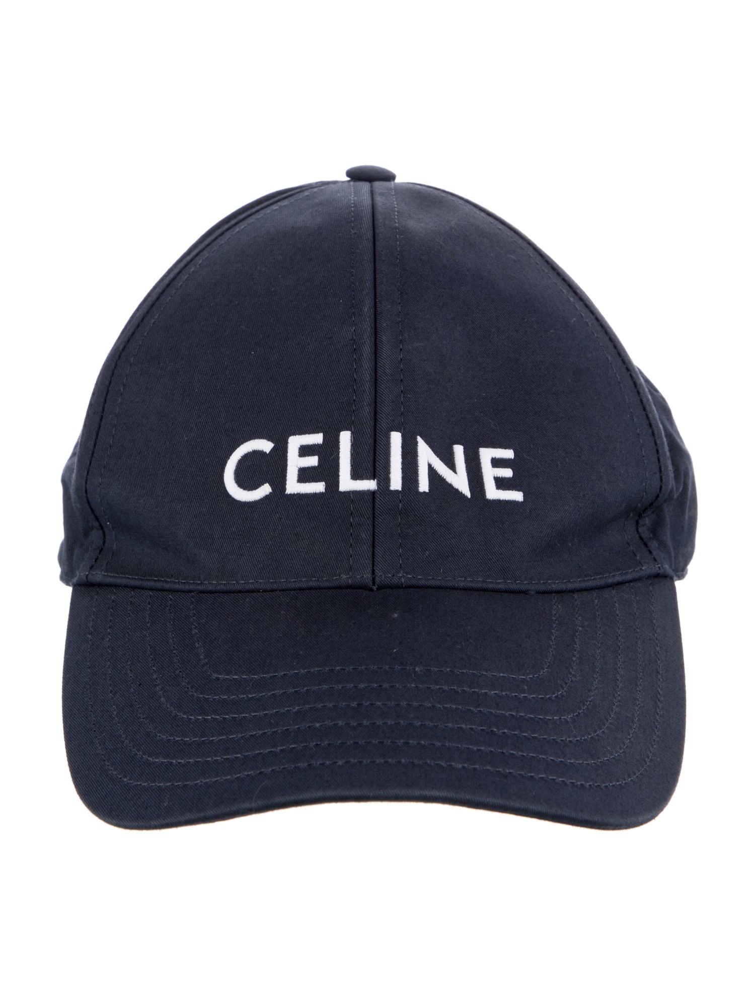 Celine Embroider-Embellished Logo Baseball Cap