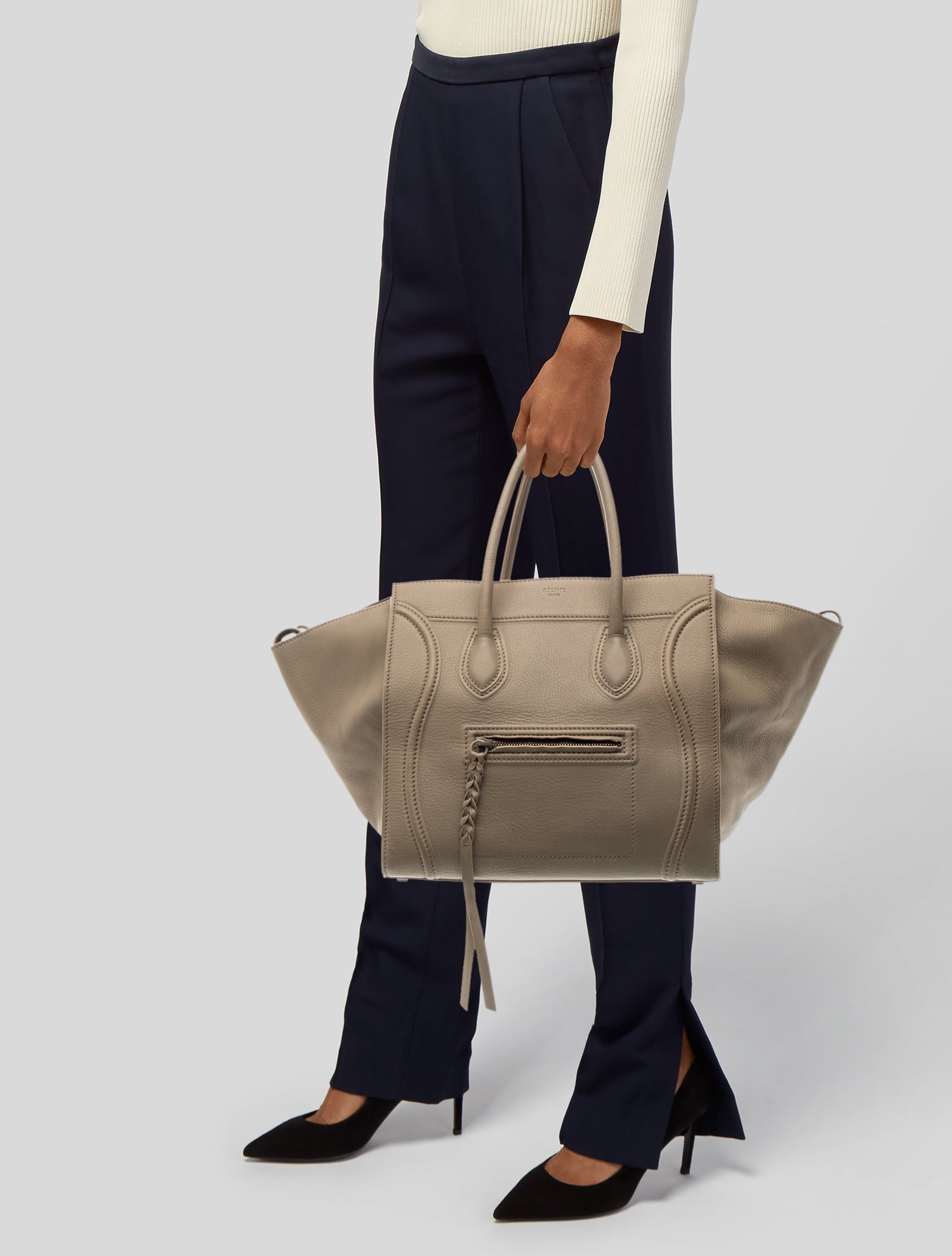 Celine Leather Luggage Phantom Medium