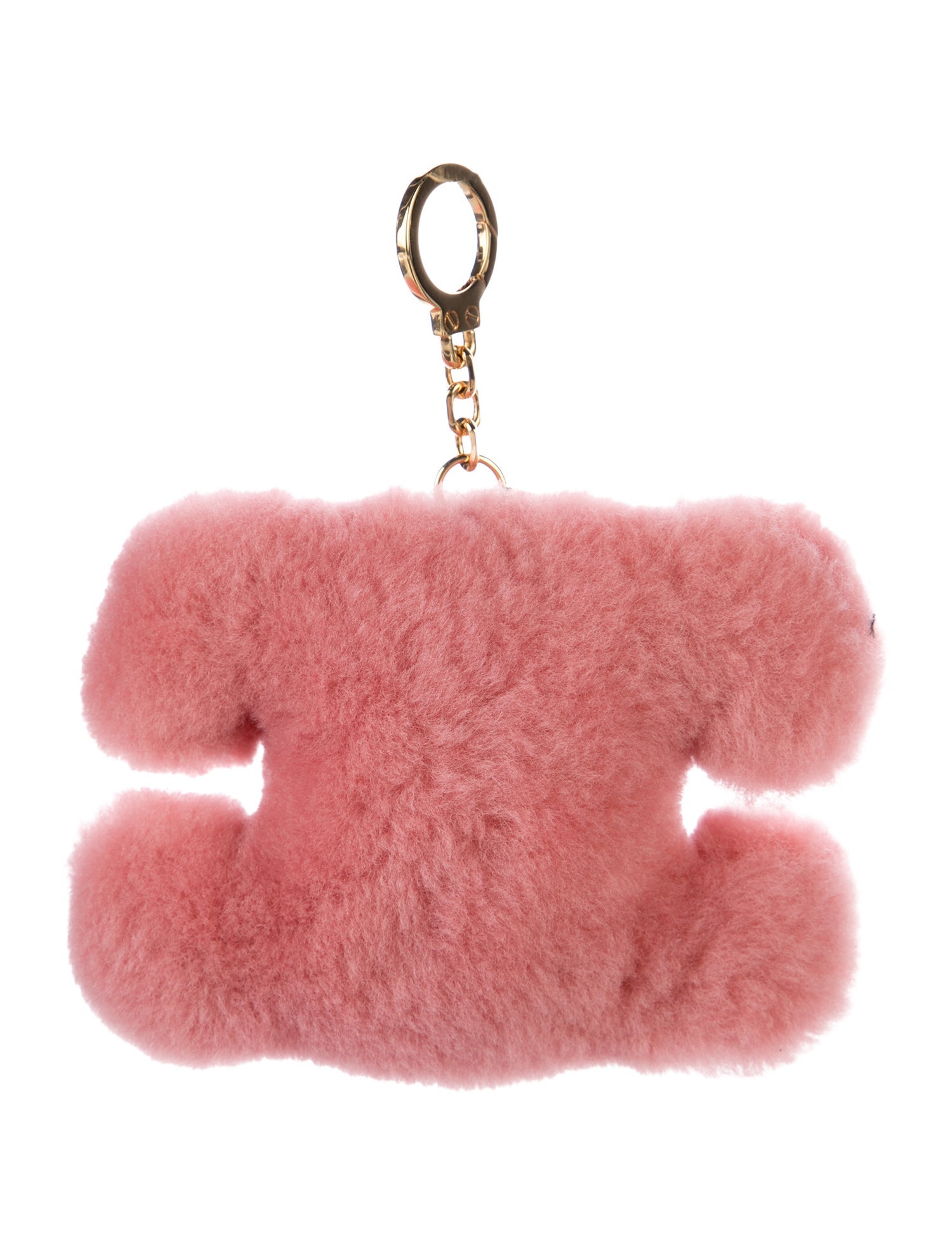 Celine Shearling Triomphe Pom-Pom Keyring