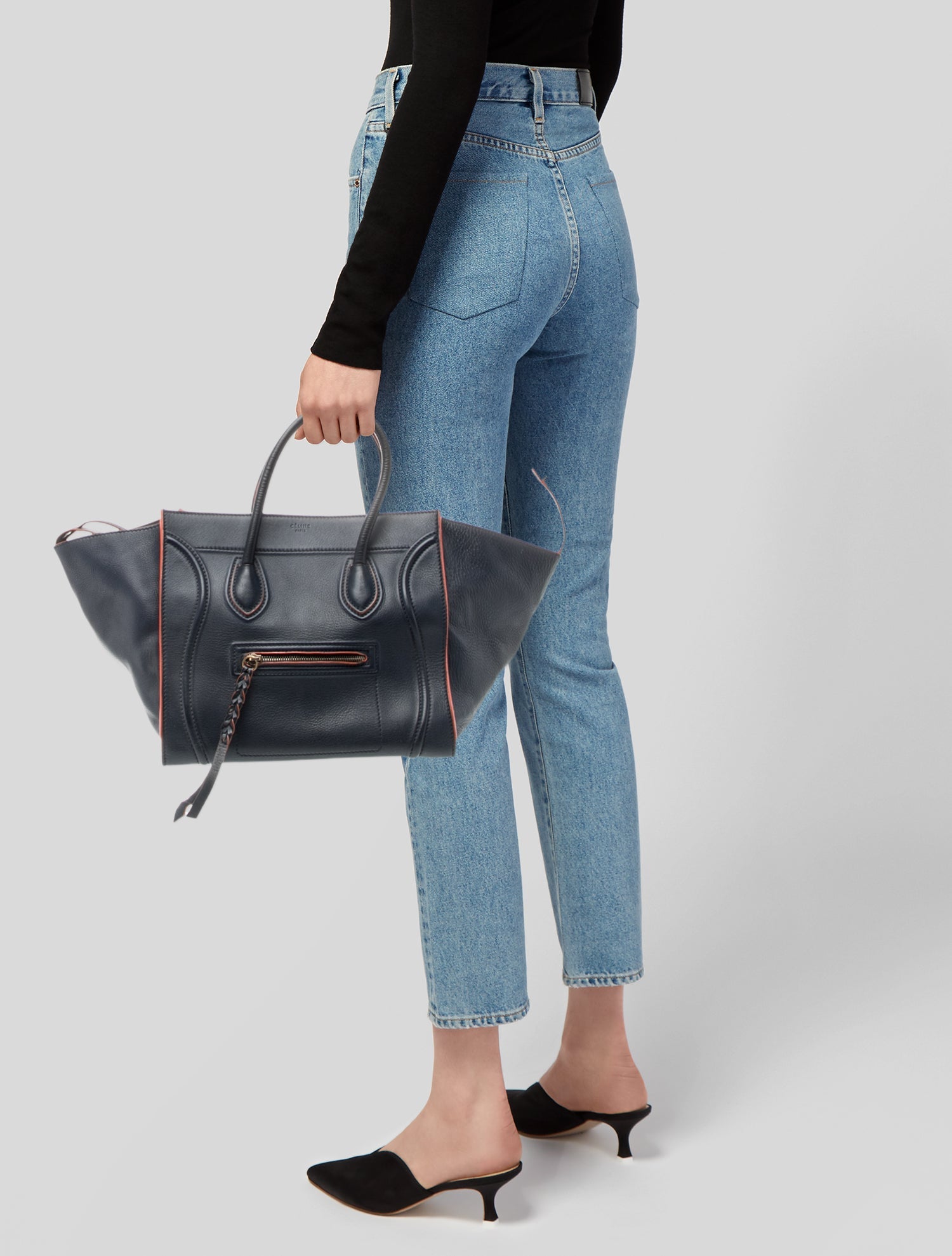 Celine Leather Luggage Phantom Large