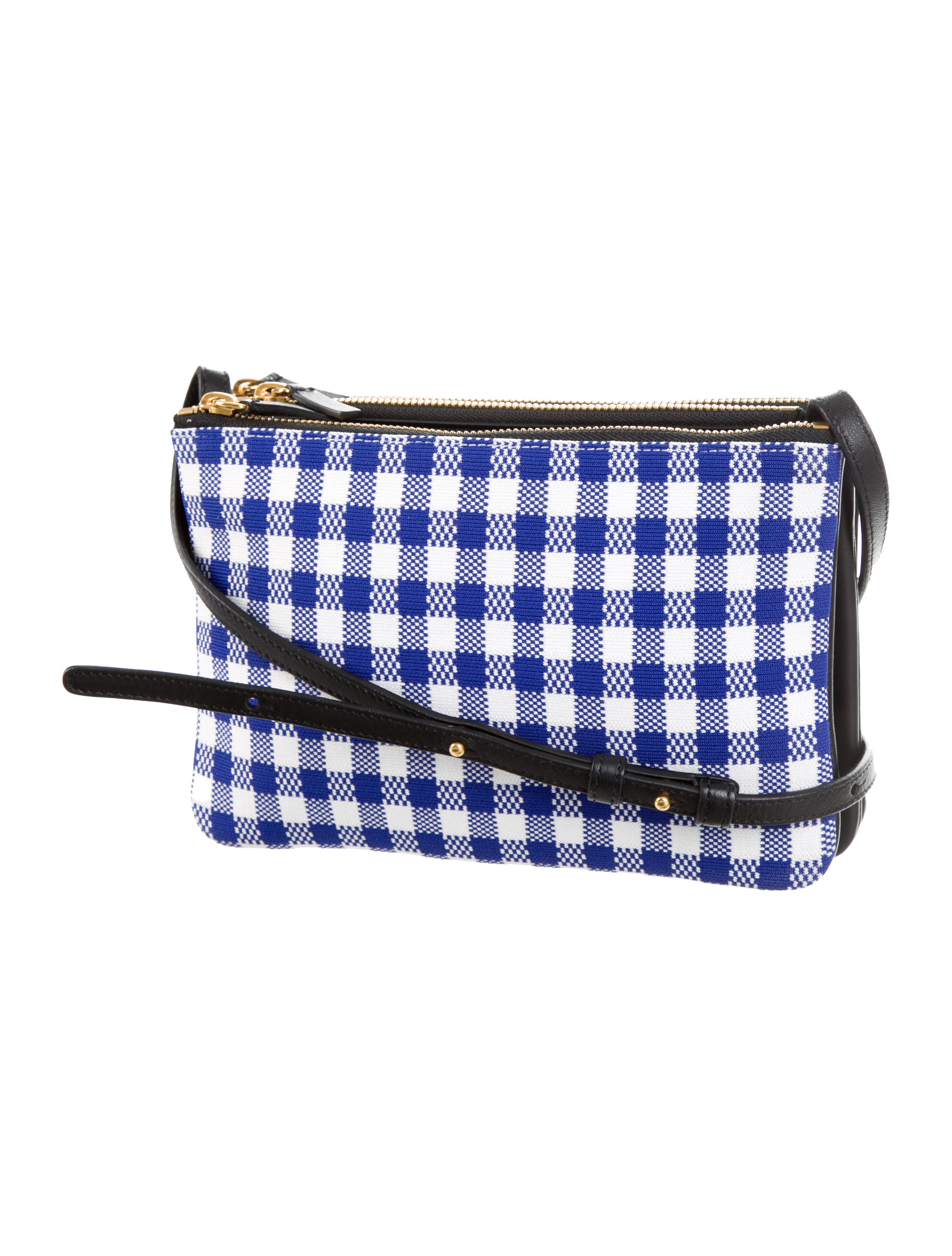 Céline Gingham Small Trio Crossbody Bag Handbags CEL39537 The