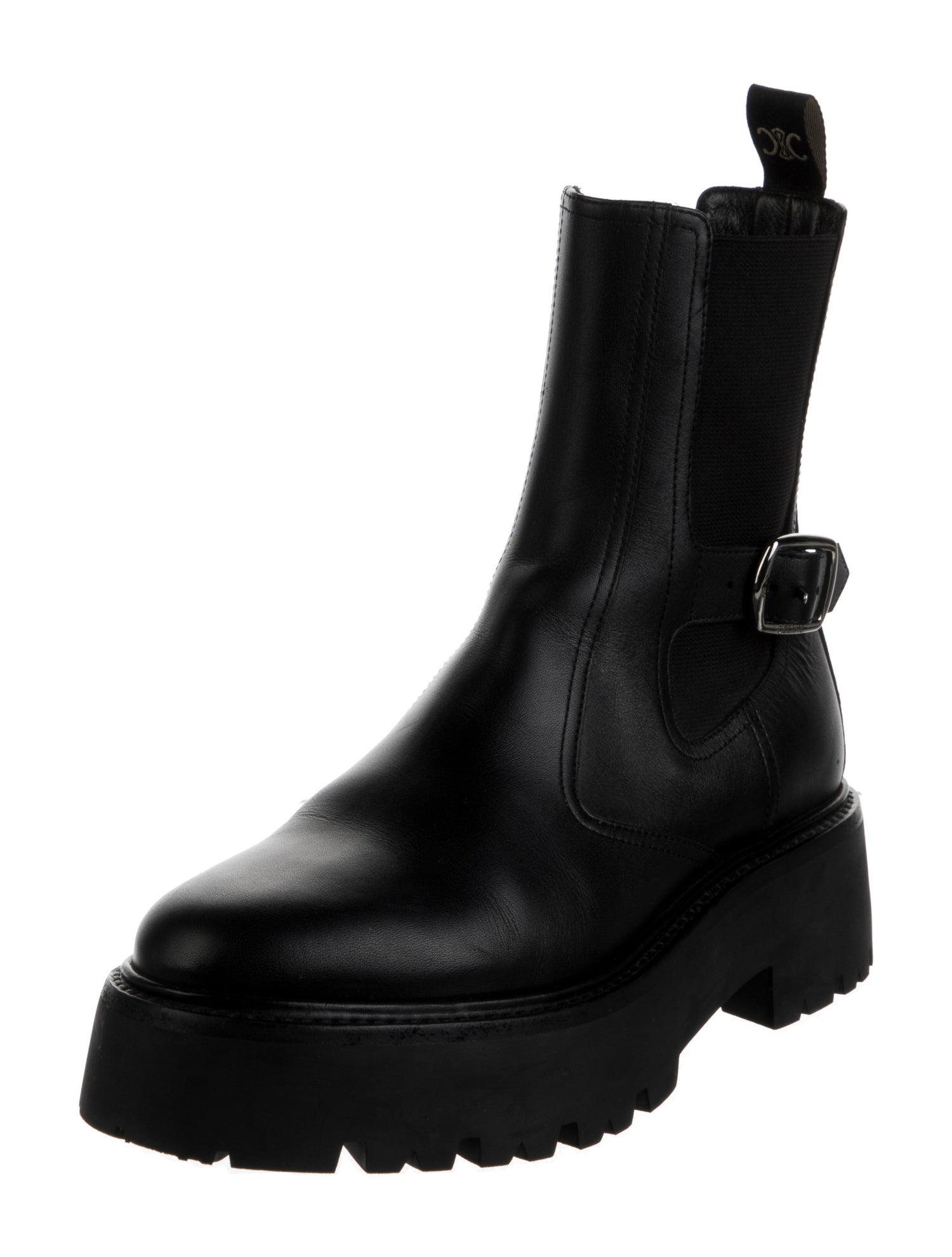 Celine Leather Combat Boots
