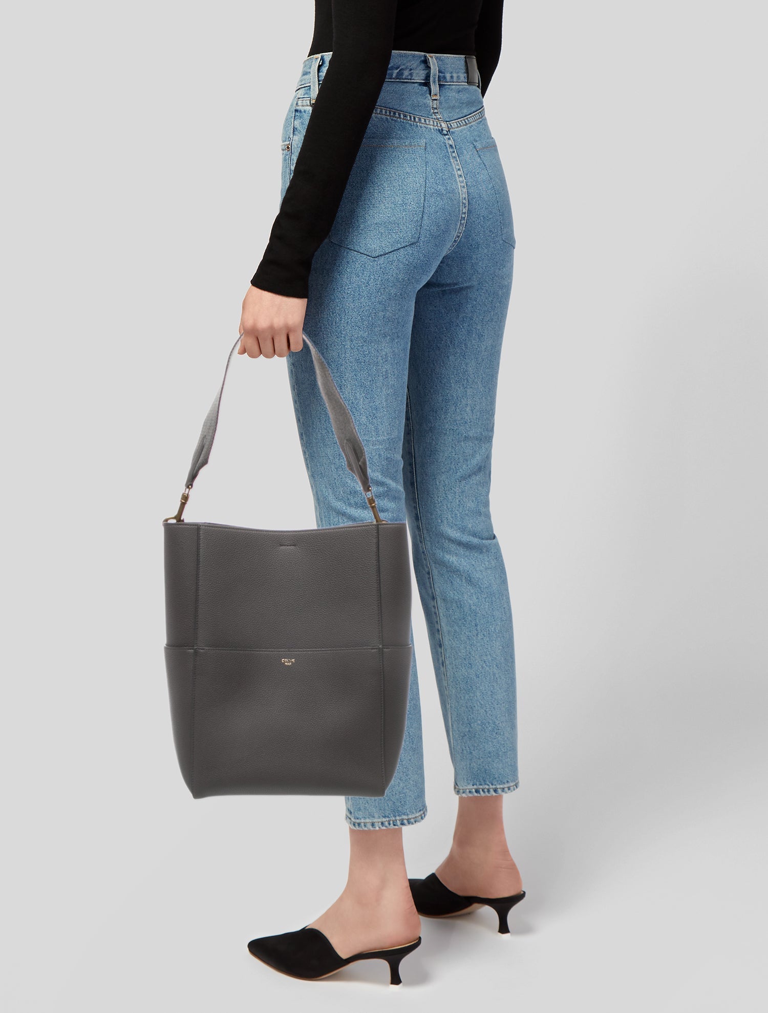 Celine Leather Seau Sangle Medium