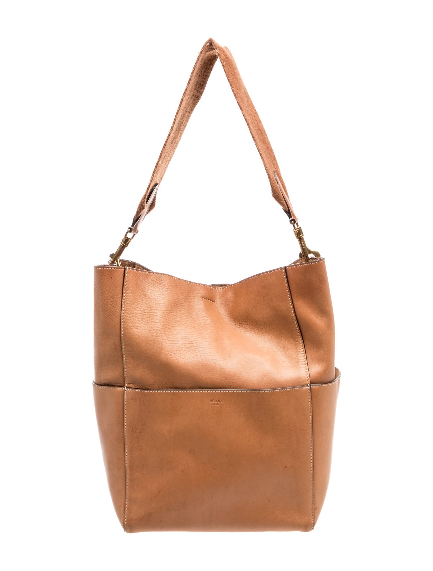 Celine Leather Seau Sangle Medium
