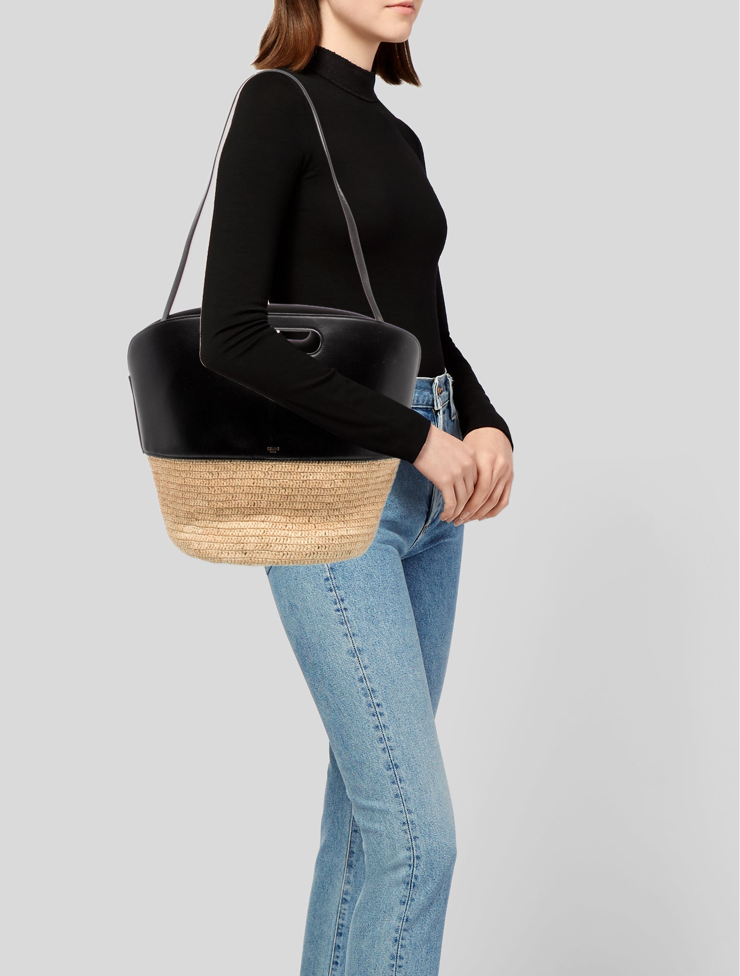 Celine Raffia Bucket Bag